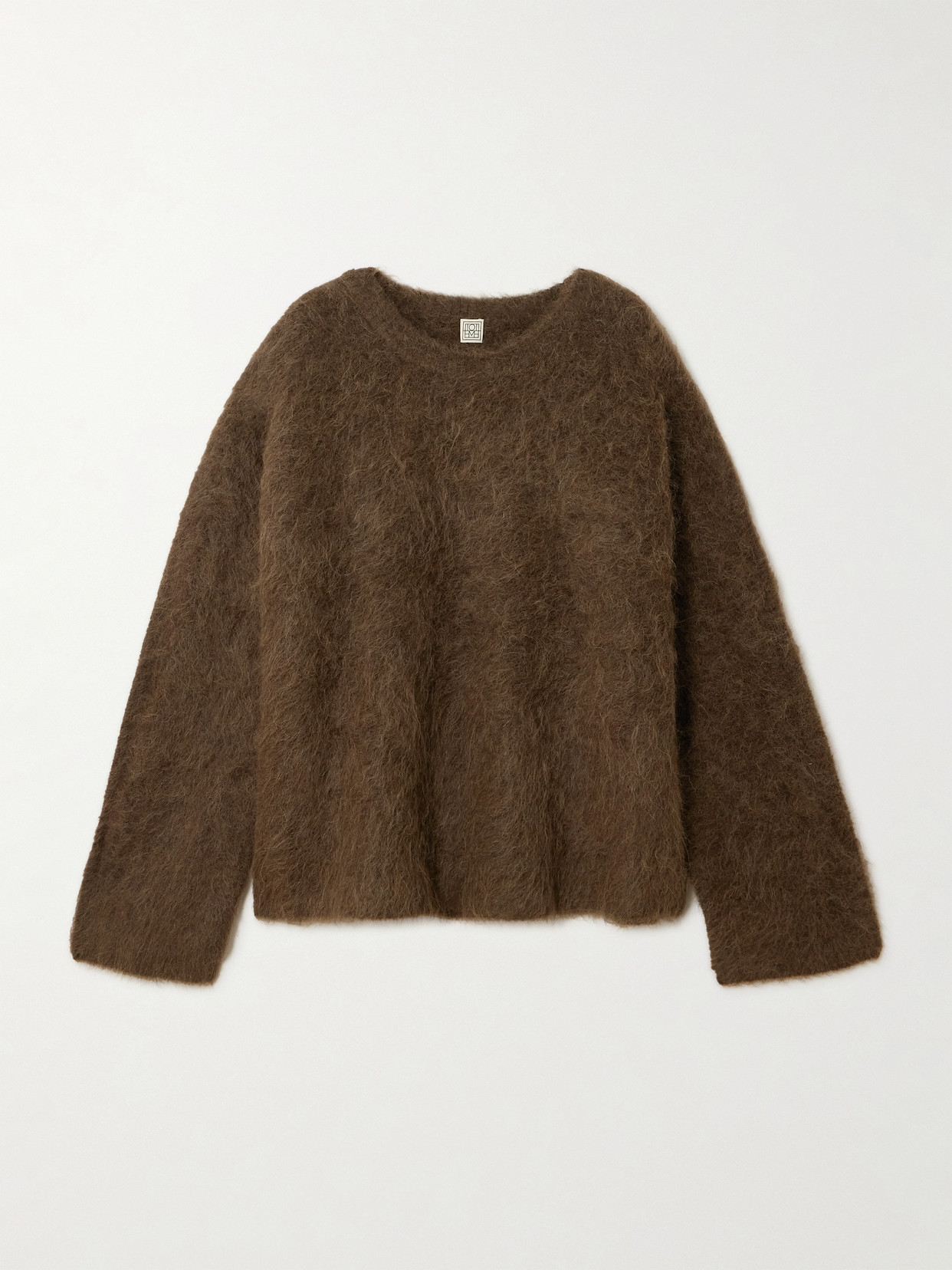 Totême Brushed Alpaca-blend Sweater In Brown