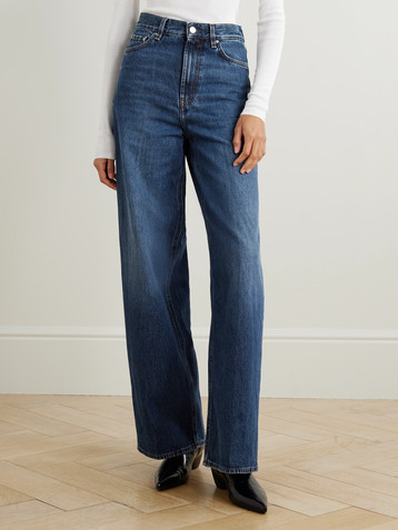 TOTEME High-rise wide-leg organic jeans