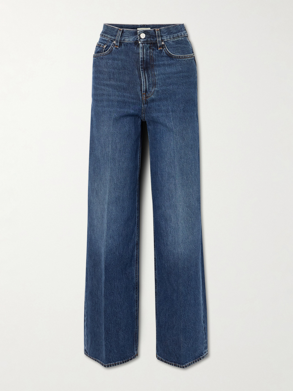 Totême High-rise Wide-leg Organic Jeans In Blue