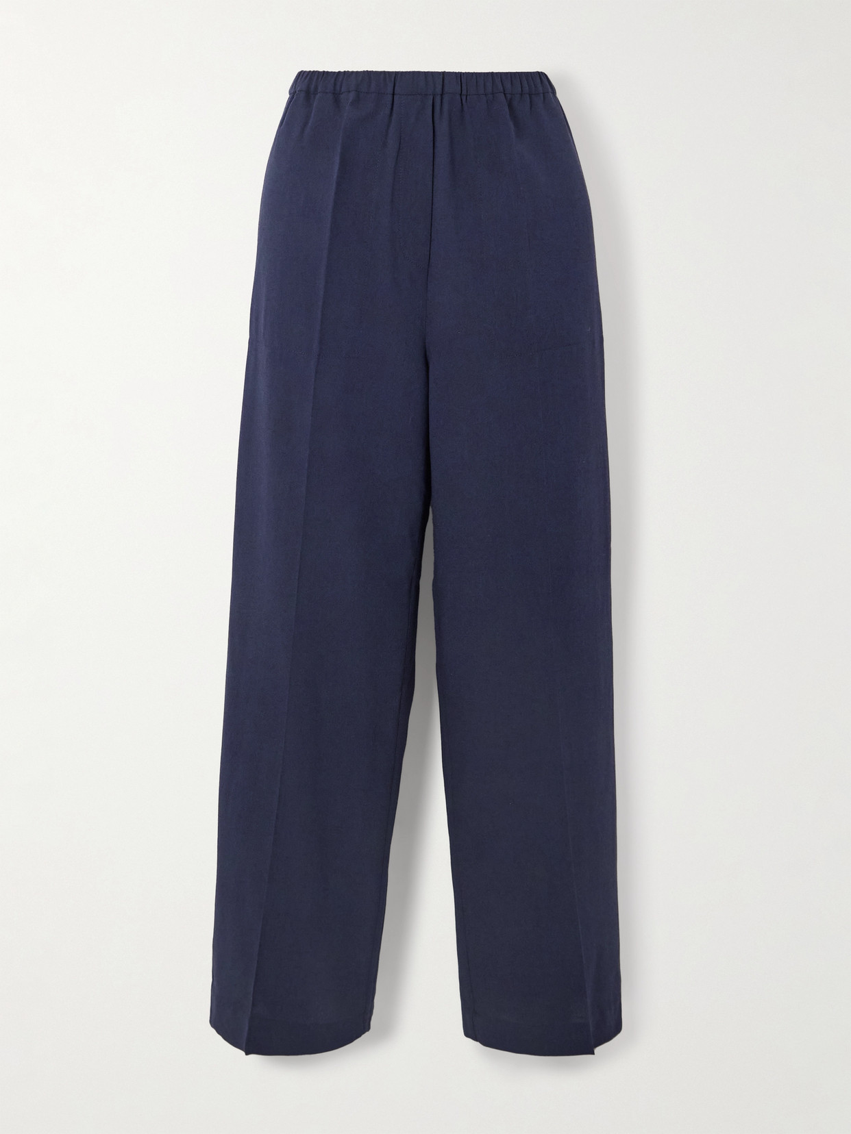 Totême Woven Wide-leg Pants In Blue