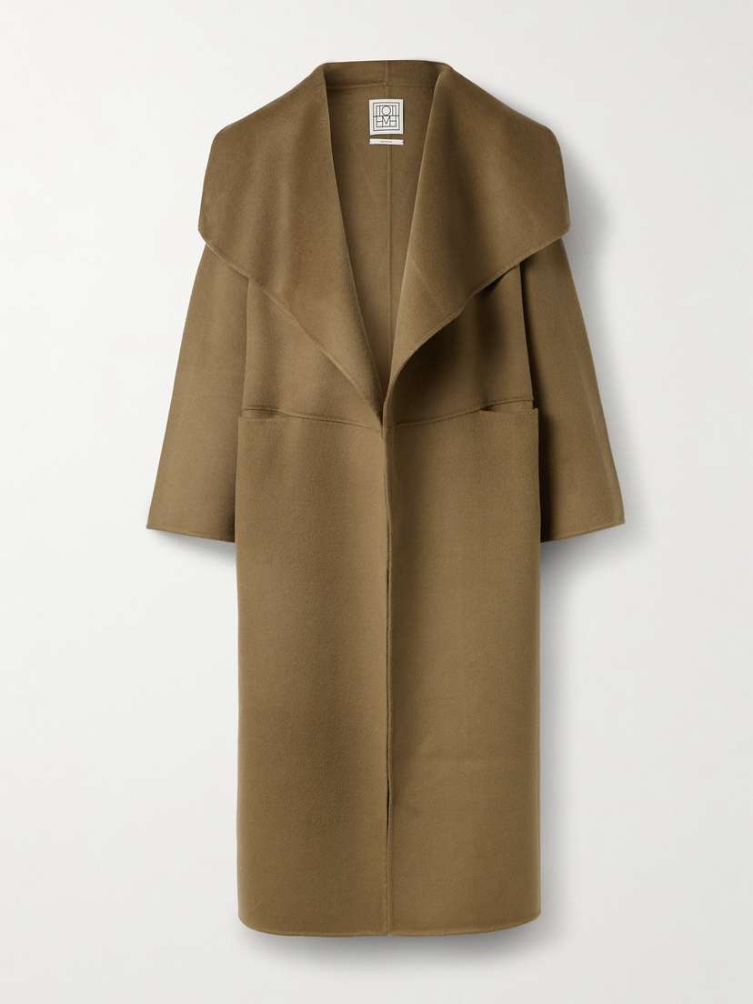 TOTEME Draped Wool And Cashmere-blend Felt Coat