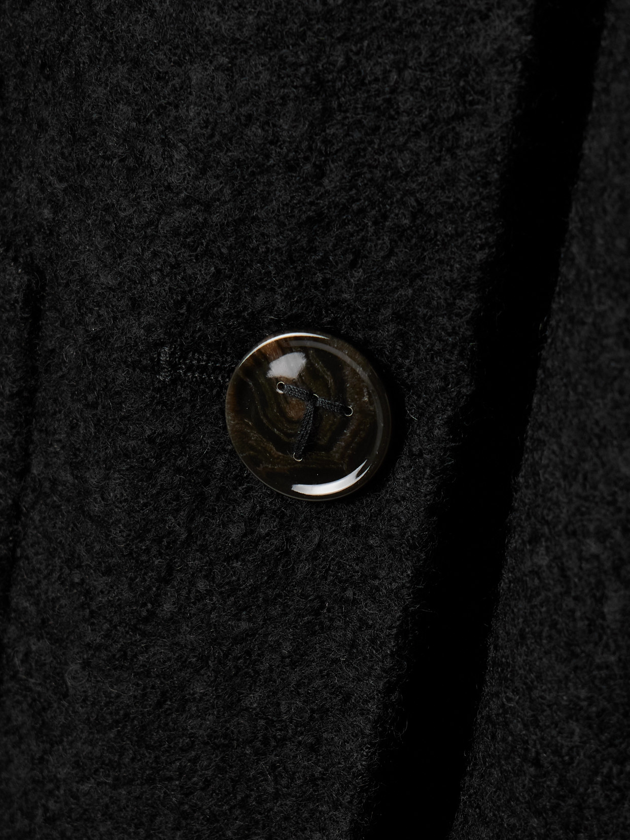 Totême Draped Fringed Wool-blend Jacket In Black