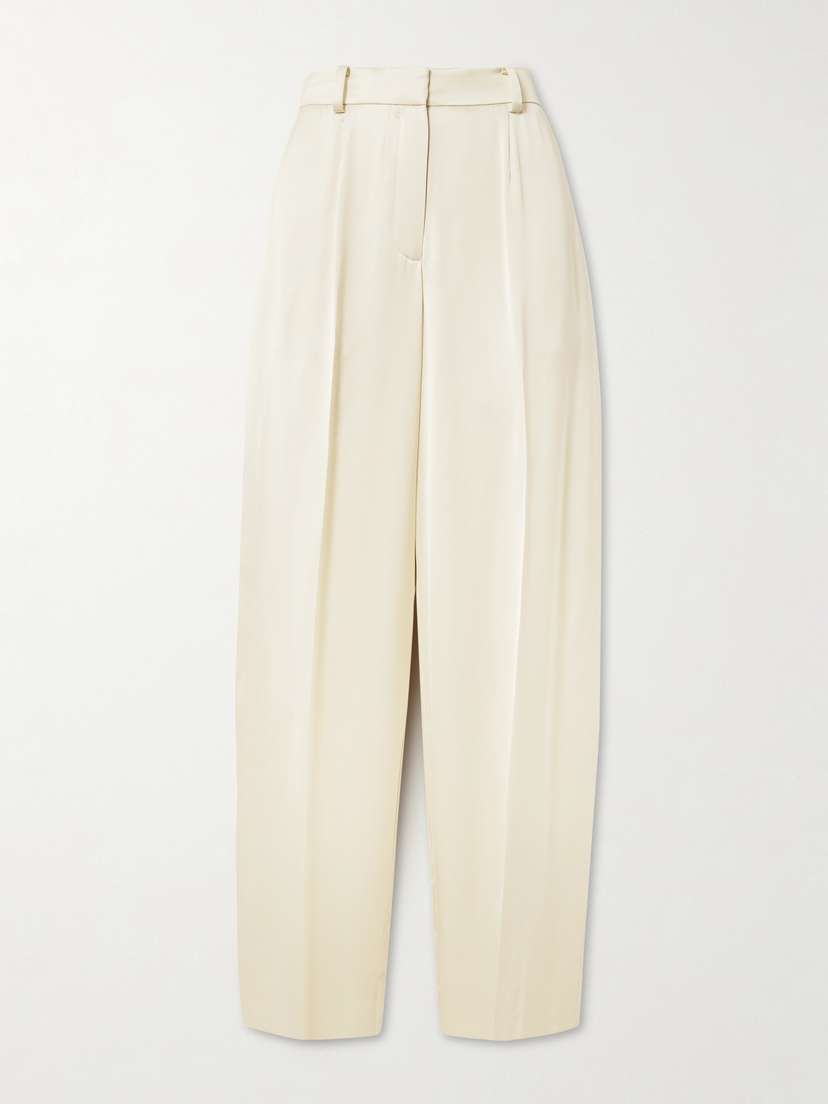 TOTEME Pleated Woven Wide-leg Pants