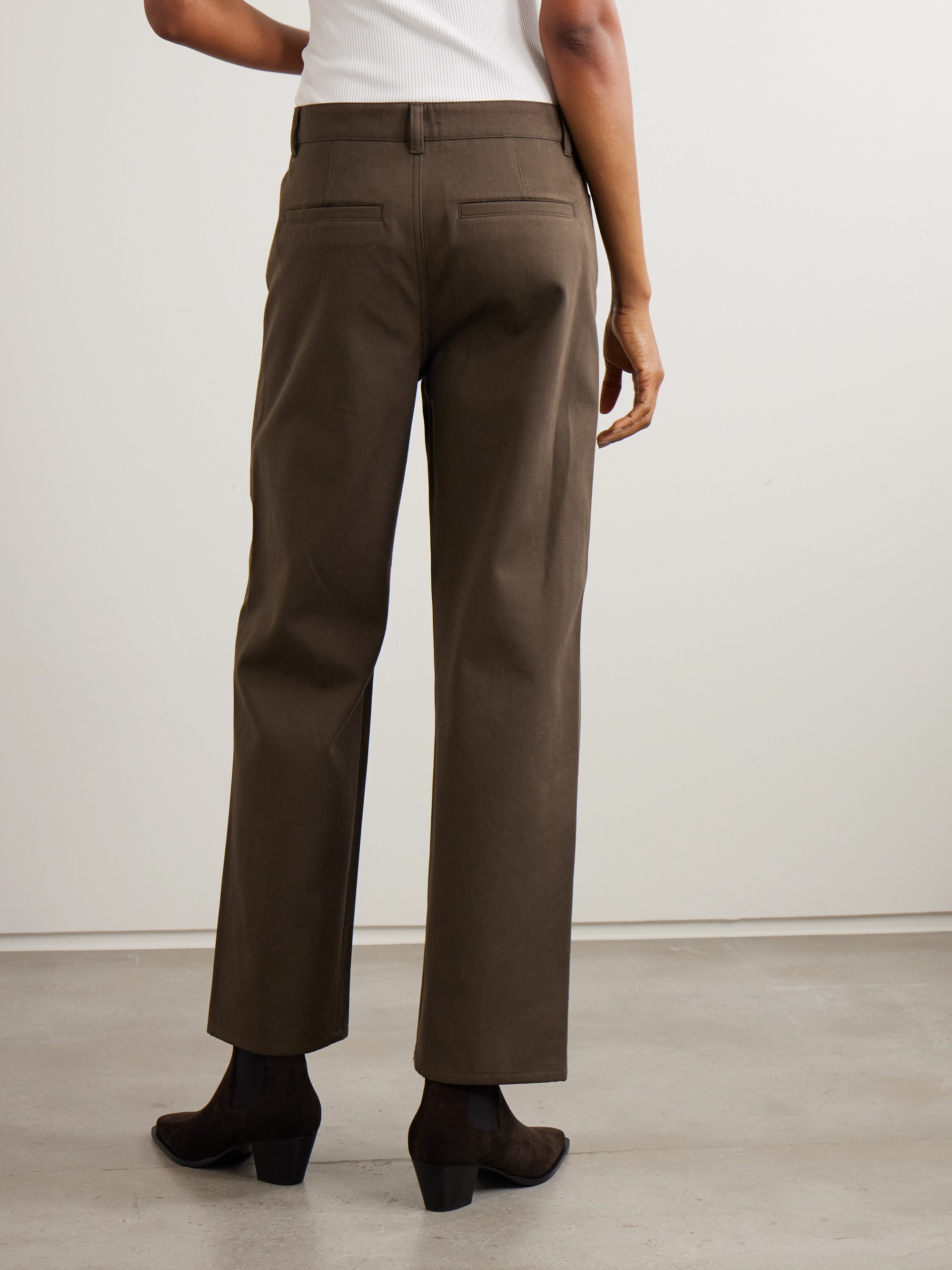 TOTEME Twisted cropped mid-rise straight-leg organic jeans