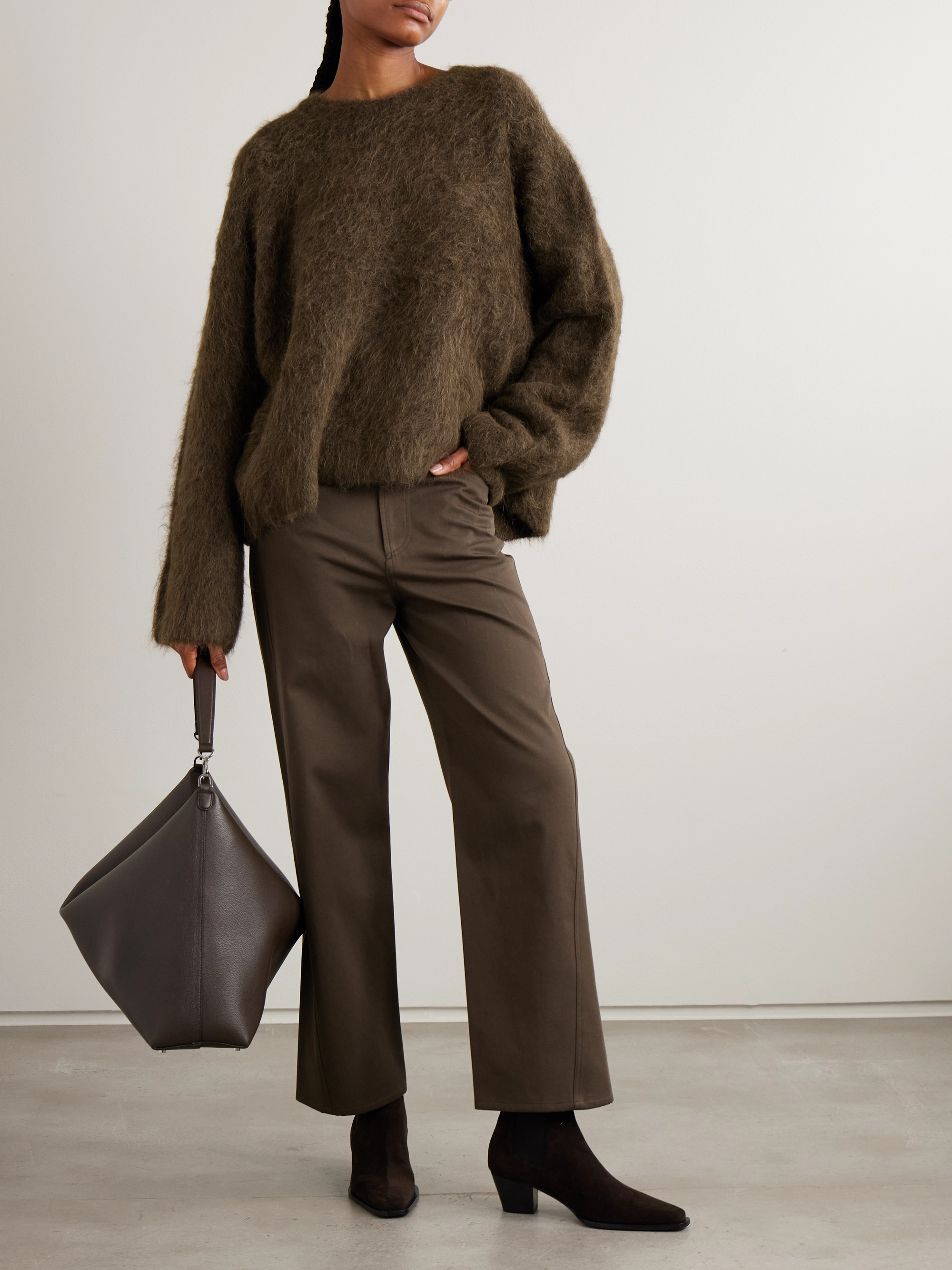 TOTEME Twisted cropped mid-rise straight-leg organic jeans