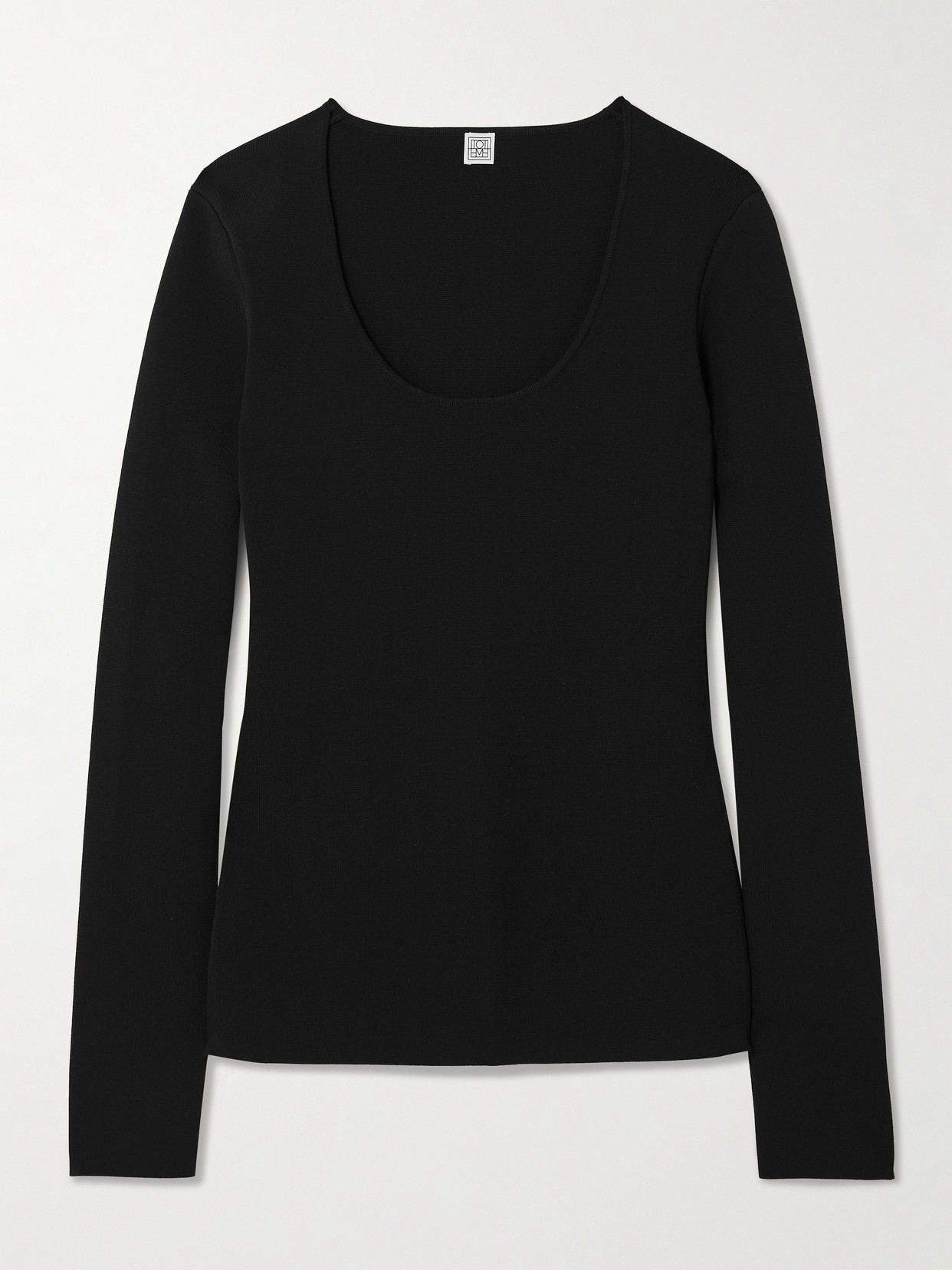 Totême Stretch-knit Top In Black
