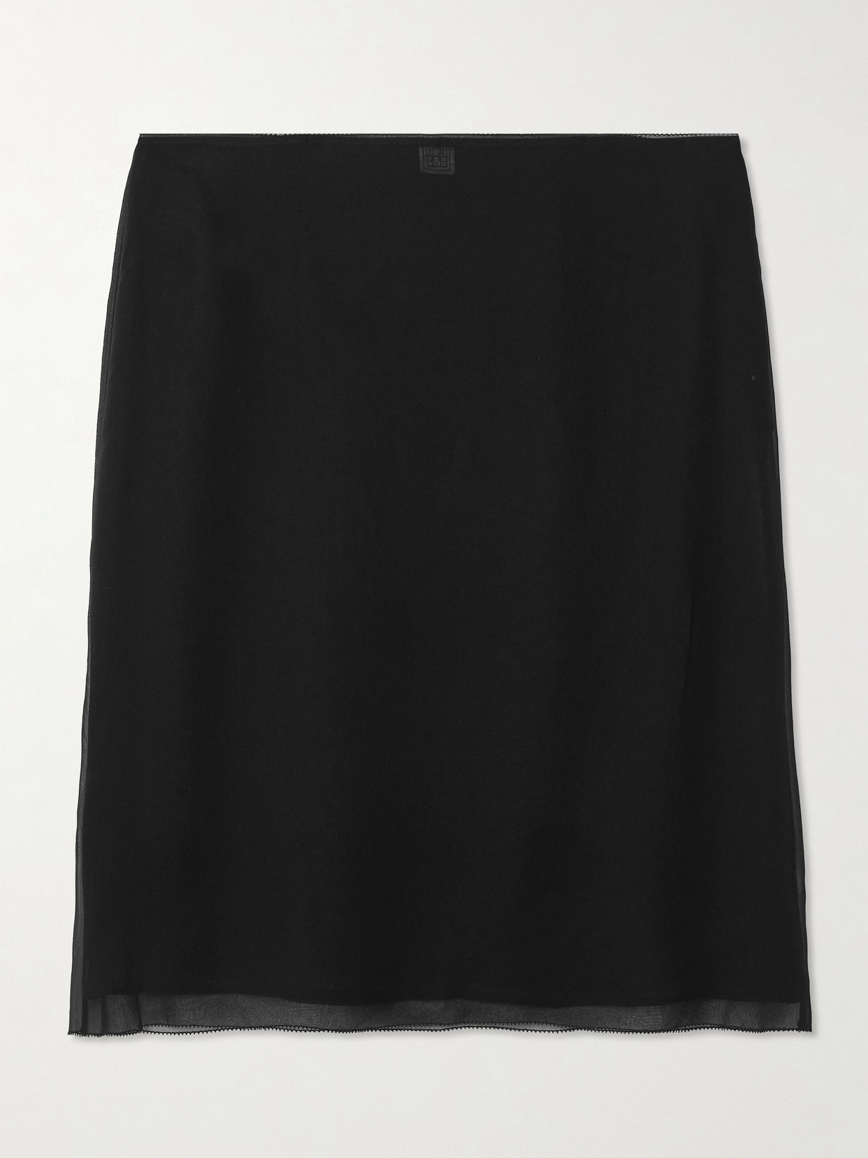 Totême Silk-chiffon Skirt In Black