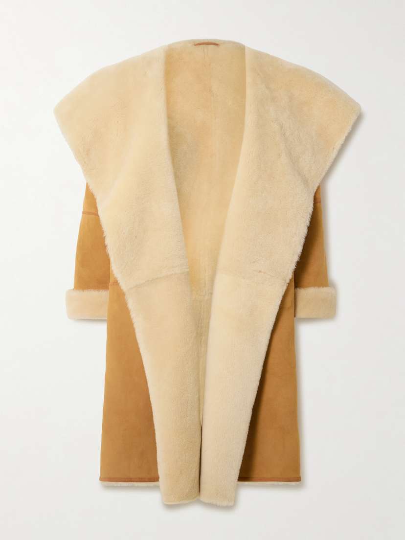 TOTEME Draped Shearling Coat