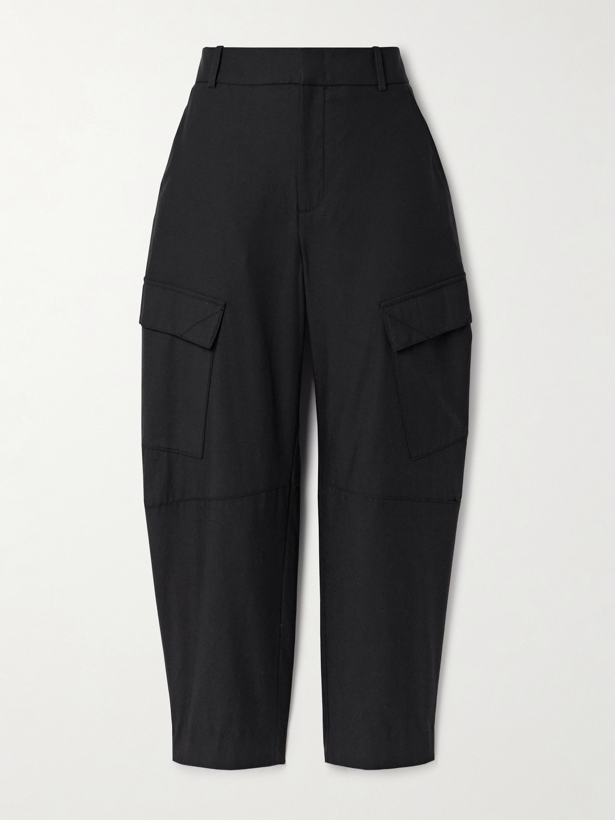 Another Tomorrow Lyocell And Cotton-blend Twill Barrel-leg Cargo Pants