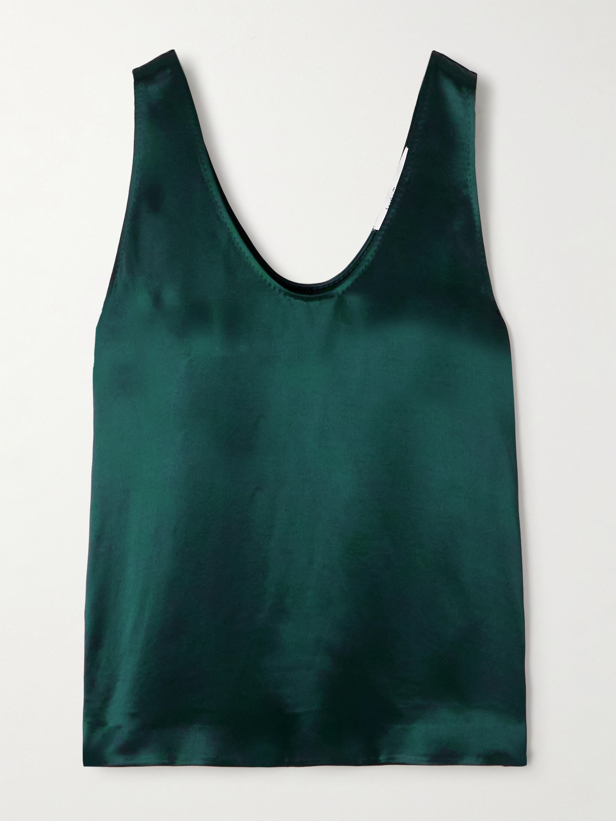 Another Tomorrow Satin Tank In Green