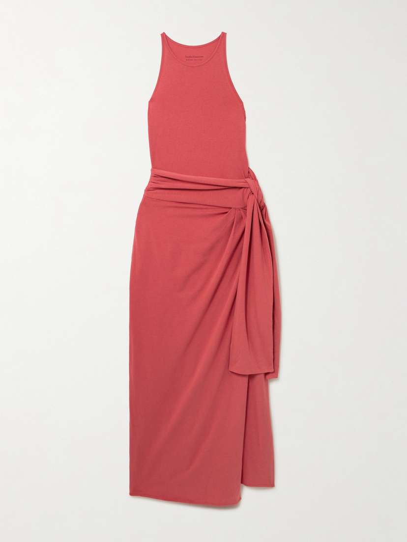 Another Tomorrow Stretch-jersey Midi Dress