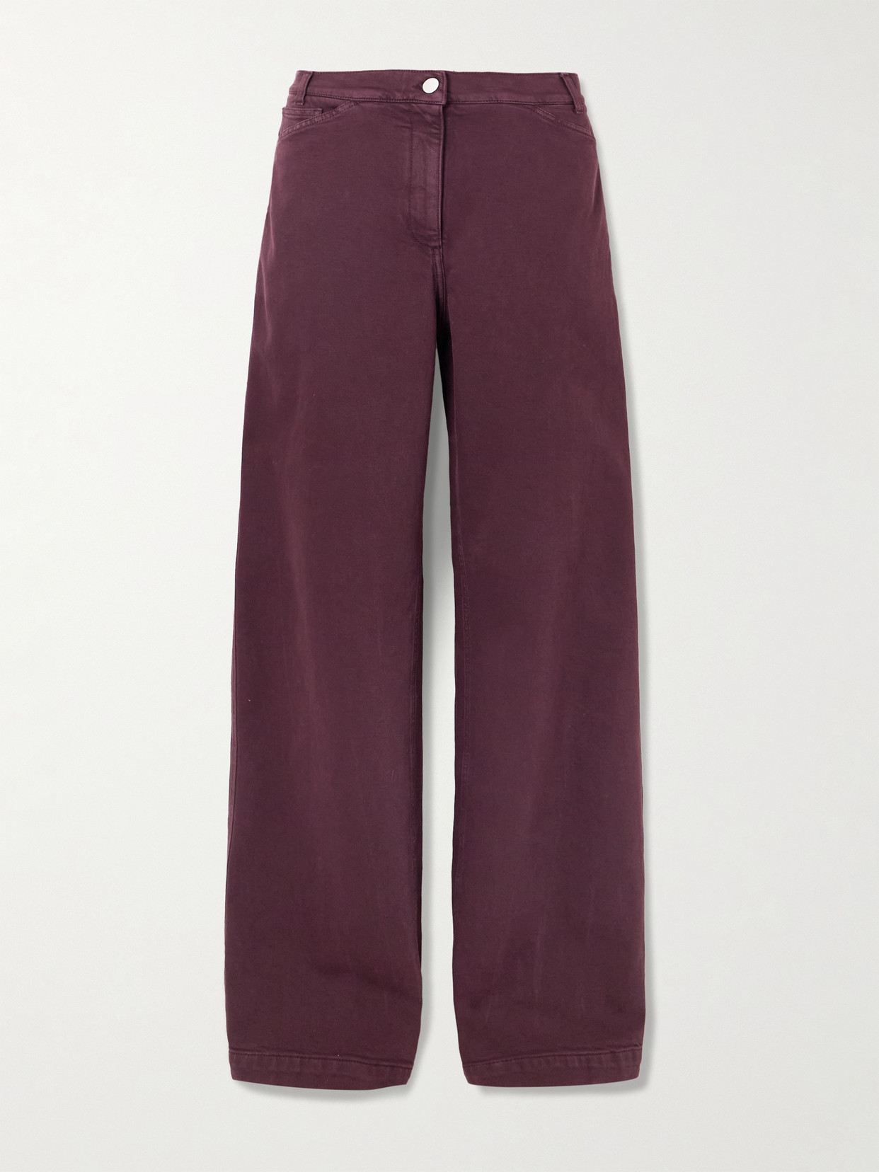 Another Tomorrow Organic Wide-leg Jeans In Brown