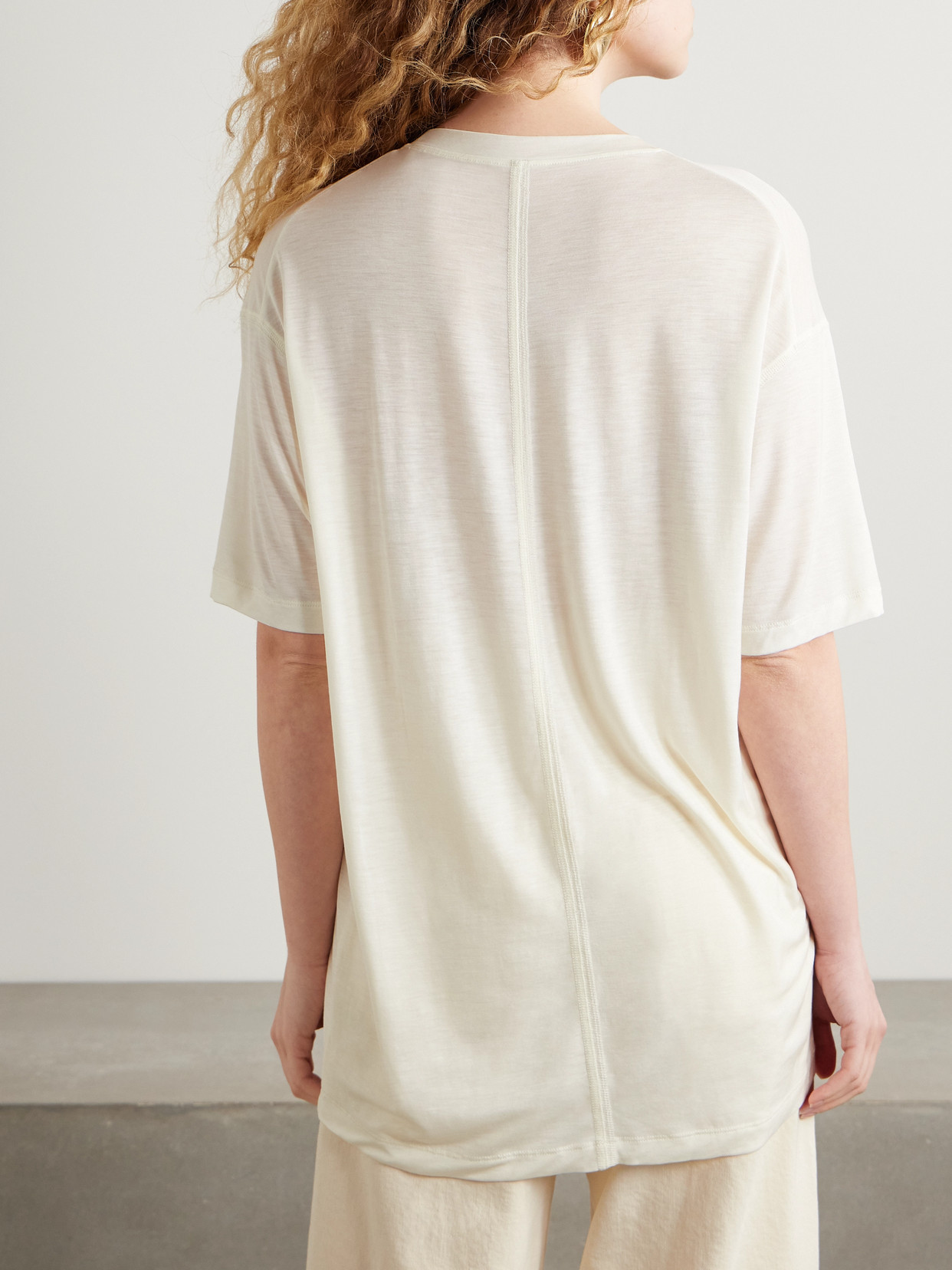Another Tomorrow Boy Lyocell-jersey T-shirt In Brown