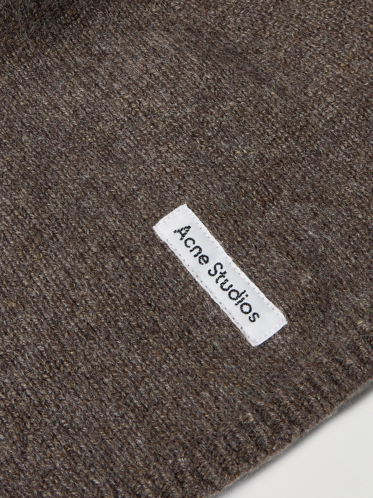 Acne Studios Kassia Appliquéd Cashmere Beanie In Brown