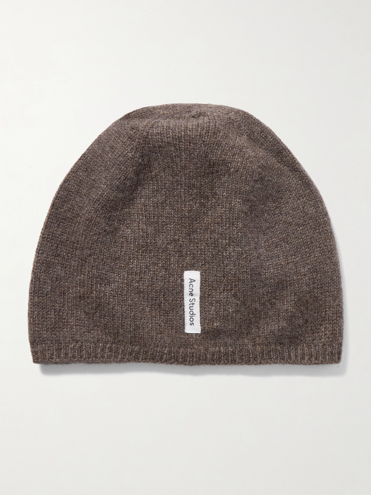 Acne Studios Kassia Appliquéd Cashmere Beanie In Brown