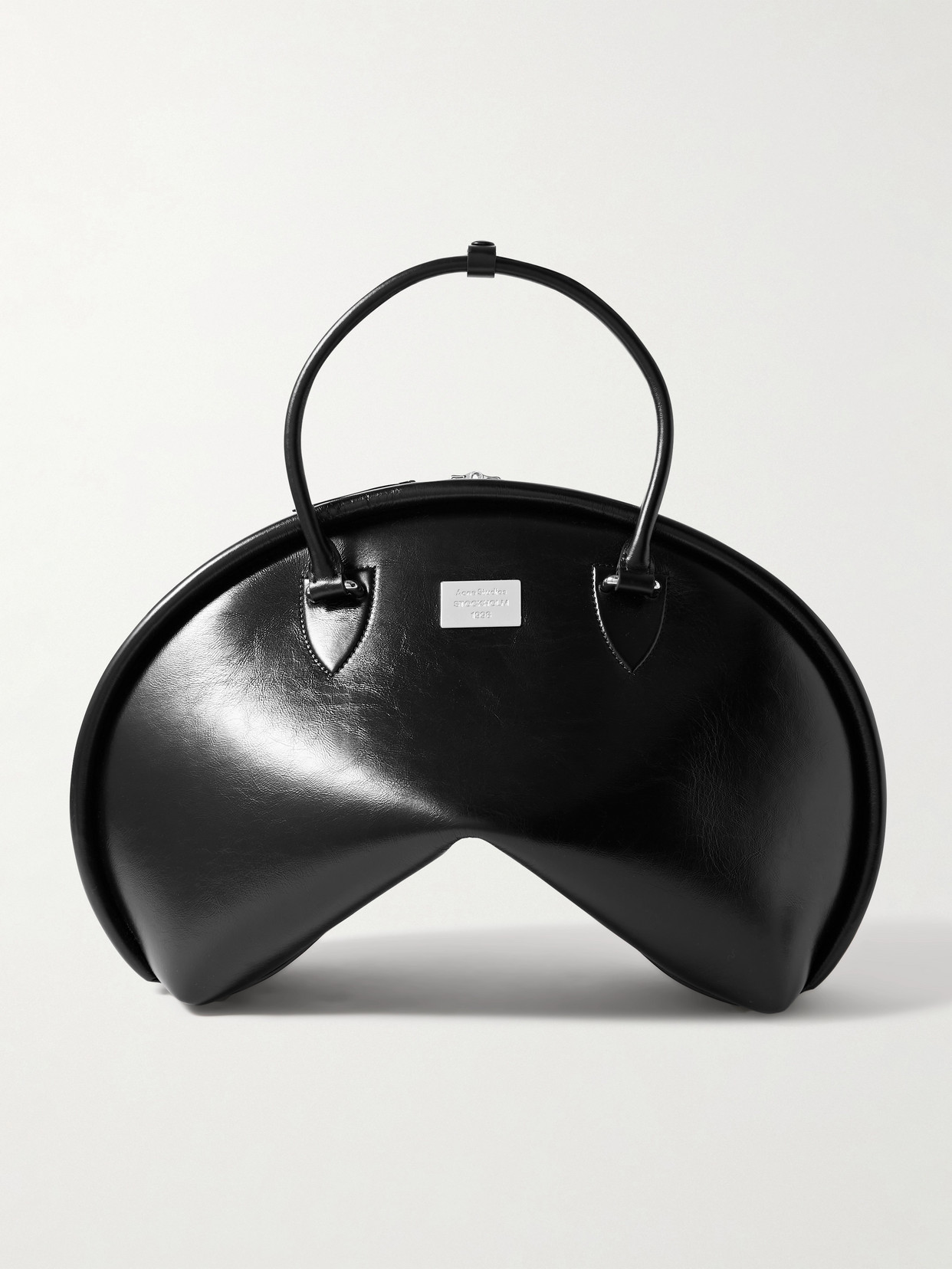 Acne Studios Leather Shoulder Bag In Black