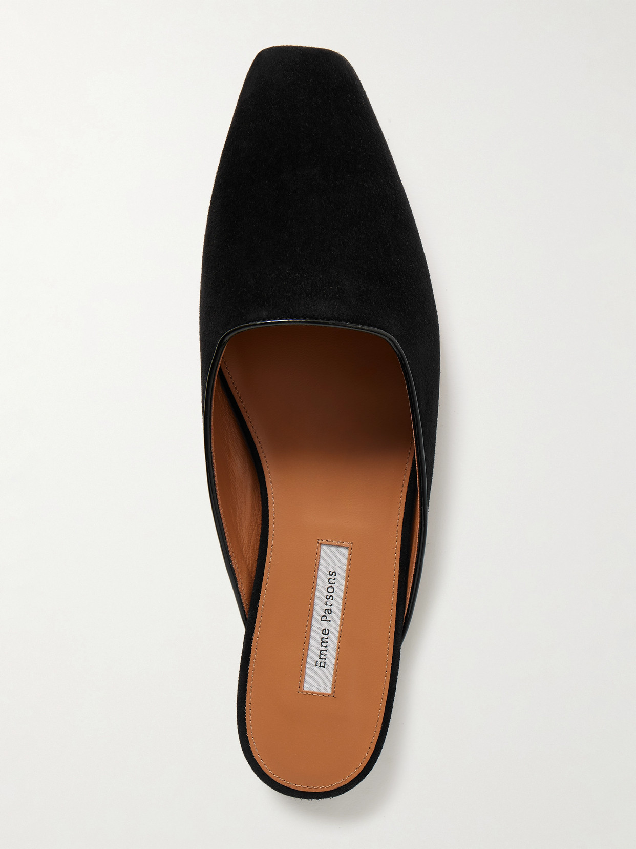 Emme Parsons Suede Mules In Black
