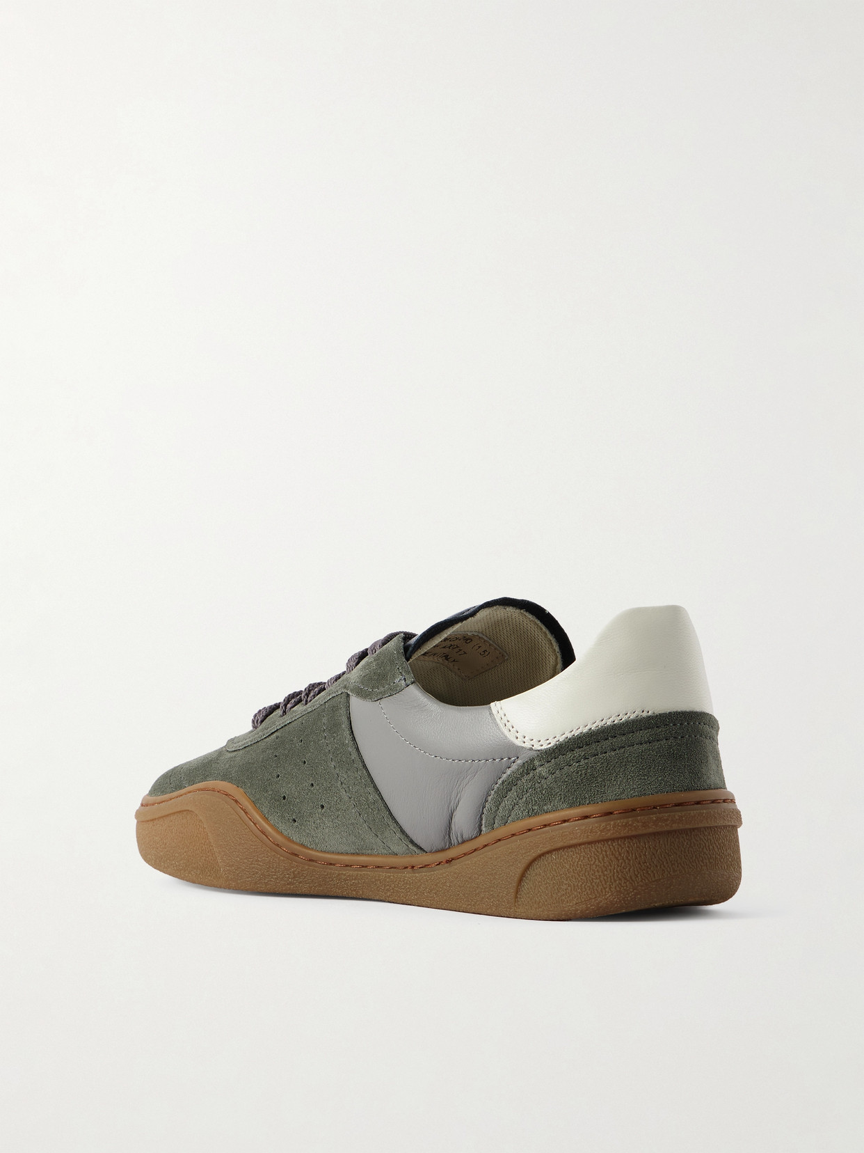 Acne Studios Suede And Leather Sneakers In Gray
