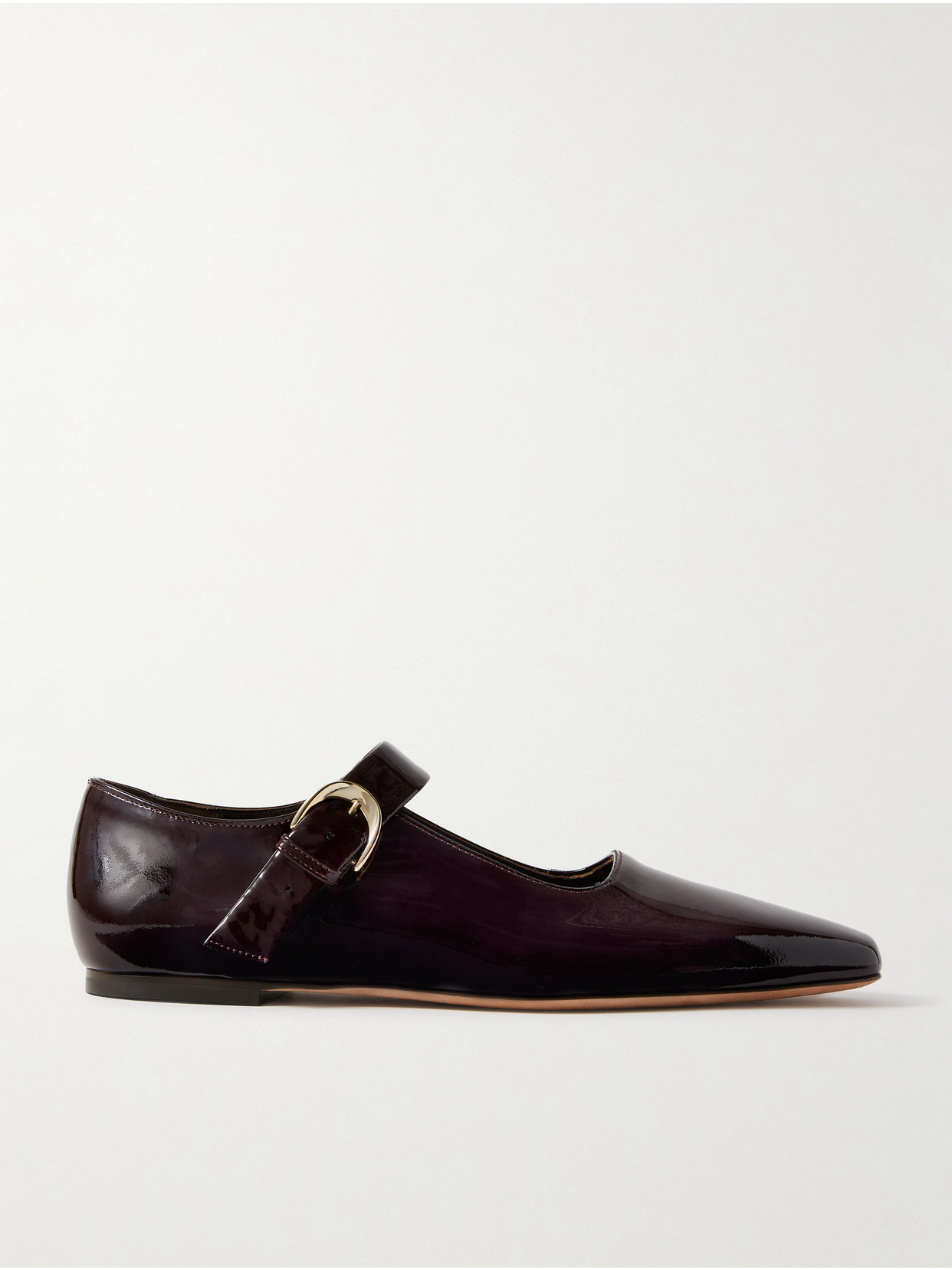 Emme Parsons Tramonto Patent-leather Mary Jane Ballet Flats In Burgundy