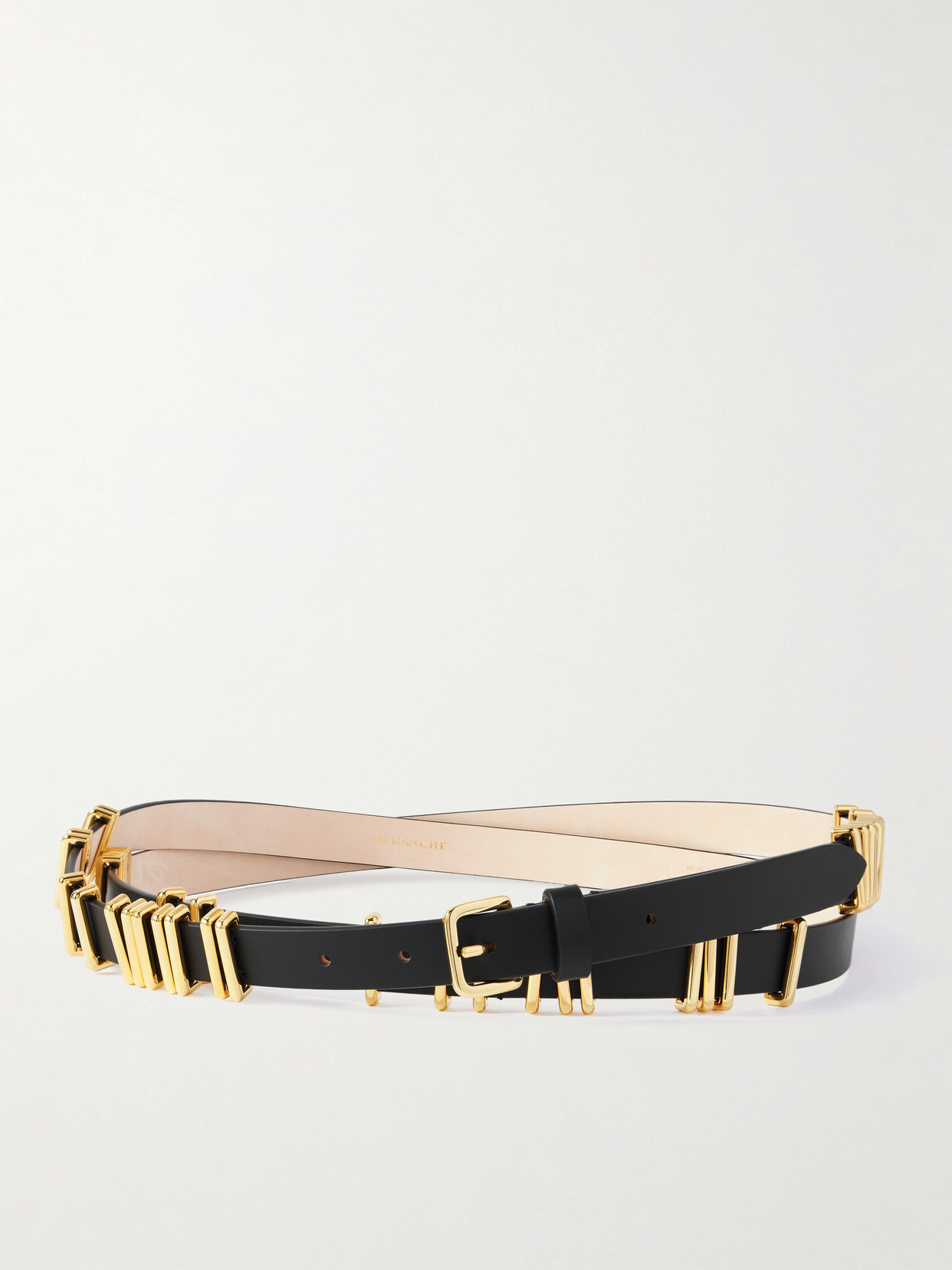 Dehanche Richa Embellished Leather Belt In Black
