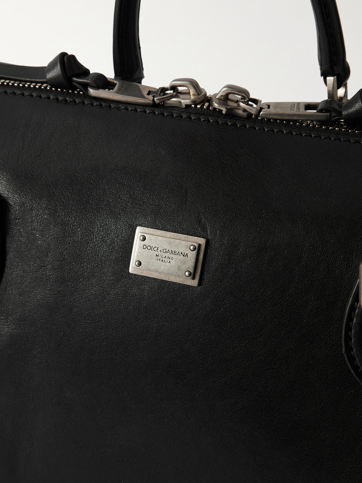 Dolce & Gabbana Calf Leather Shoulder Bag Vittoria Model In Black