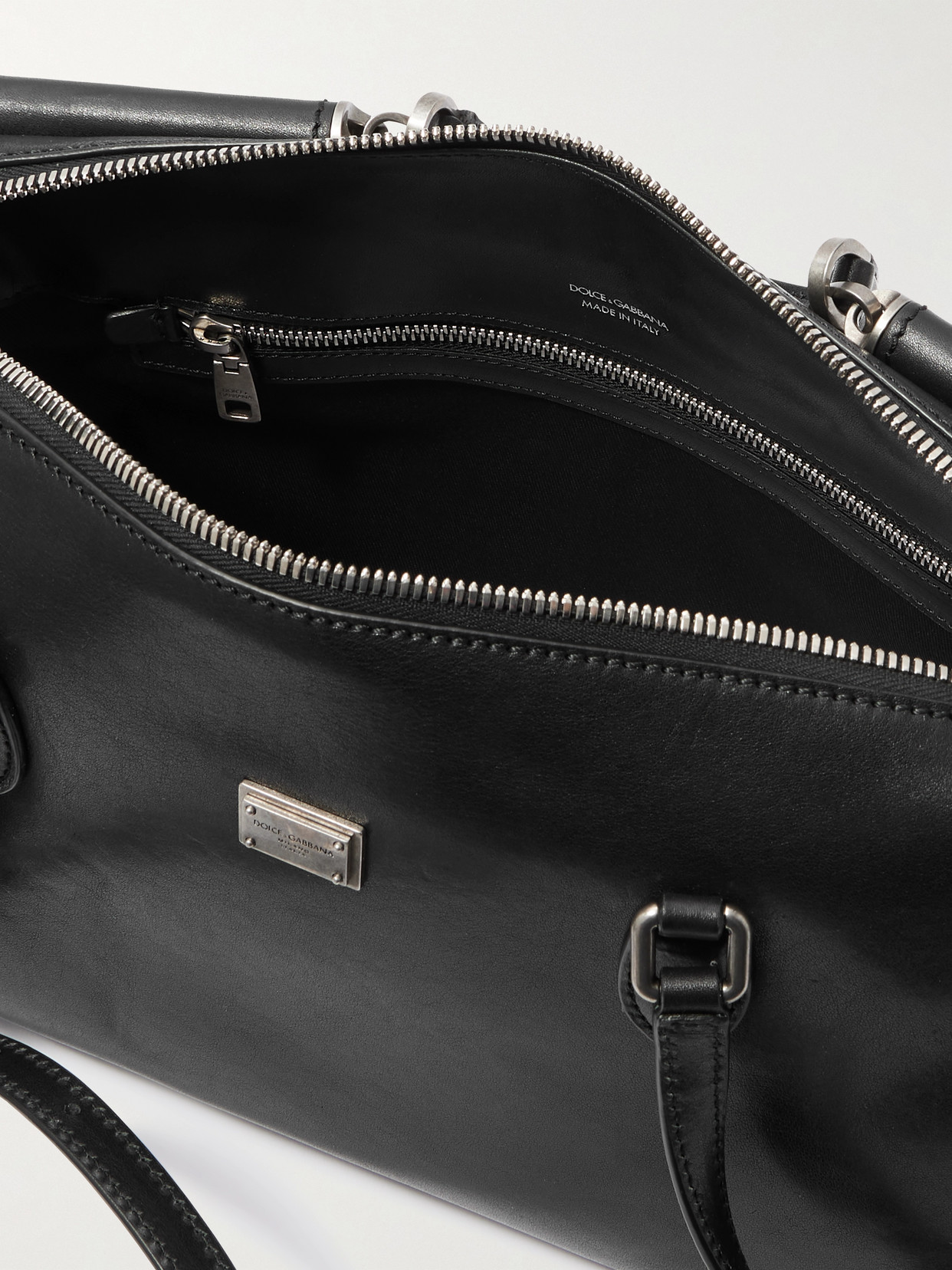 Dolce & Gabbana Calf Leather Shoulder Bag Vittoria Model In Black