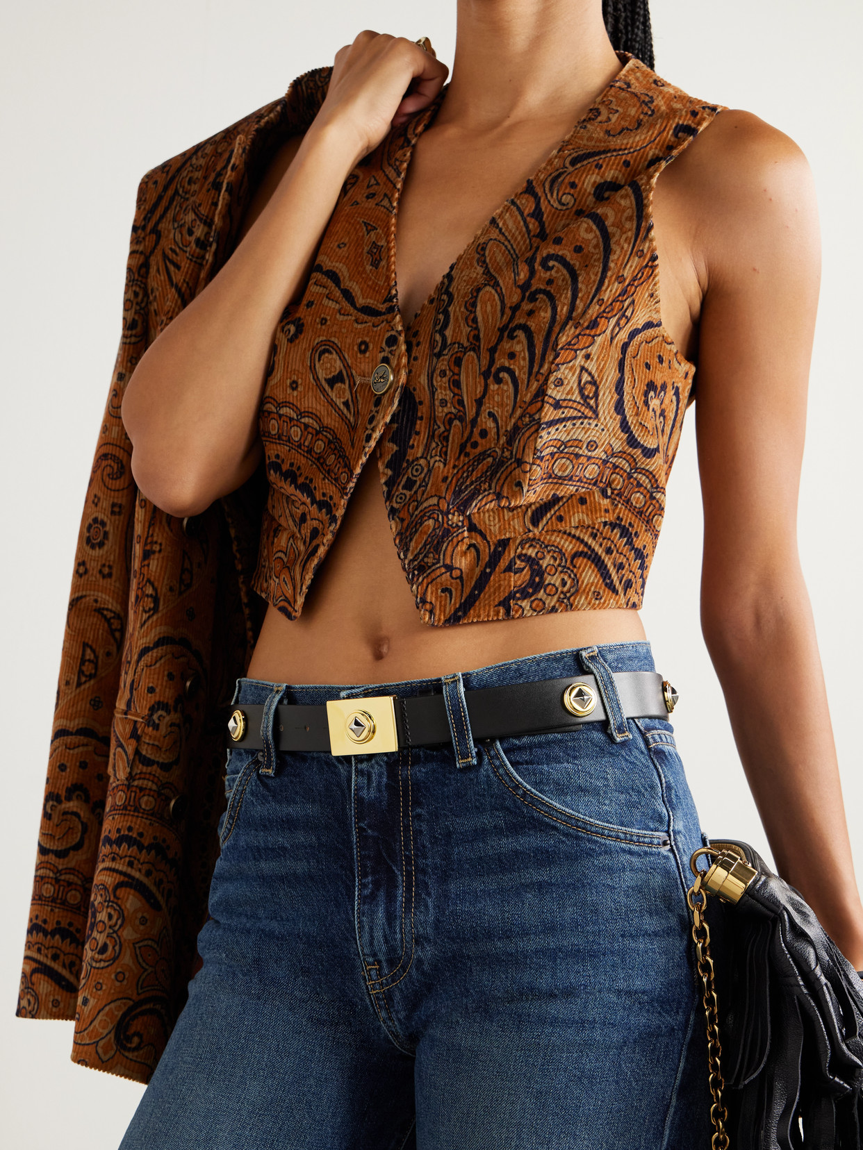 Dehanche Medora Leather Belt In Black