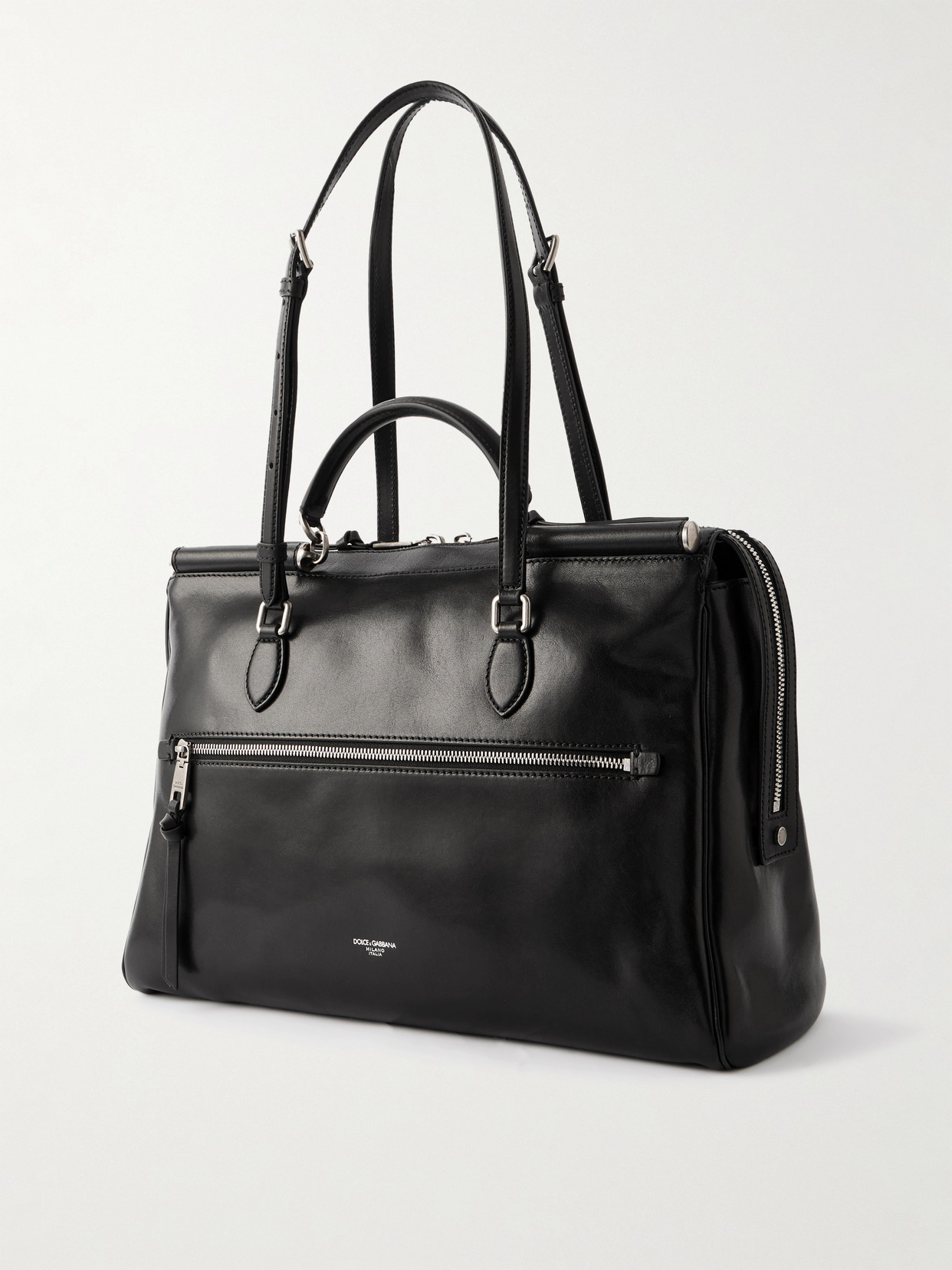 Dolce & Gabbana Rumble Leather Tote In Black