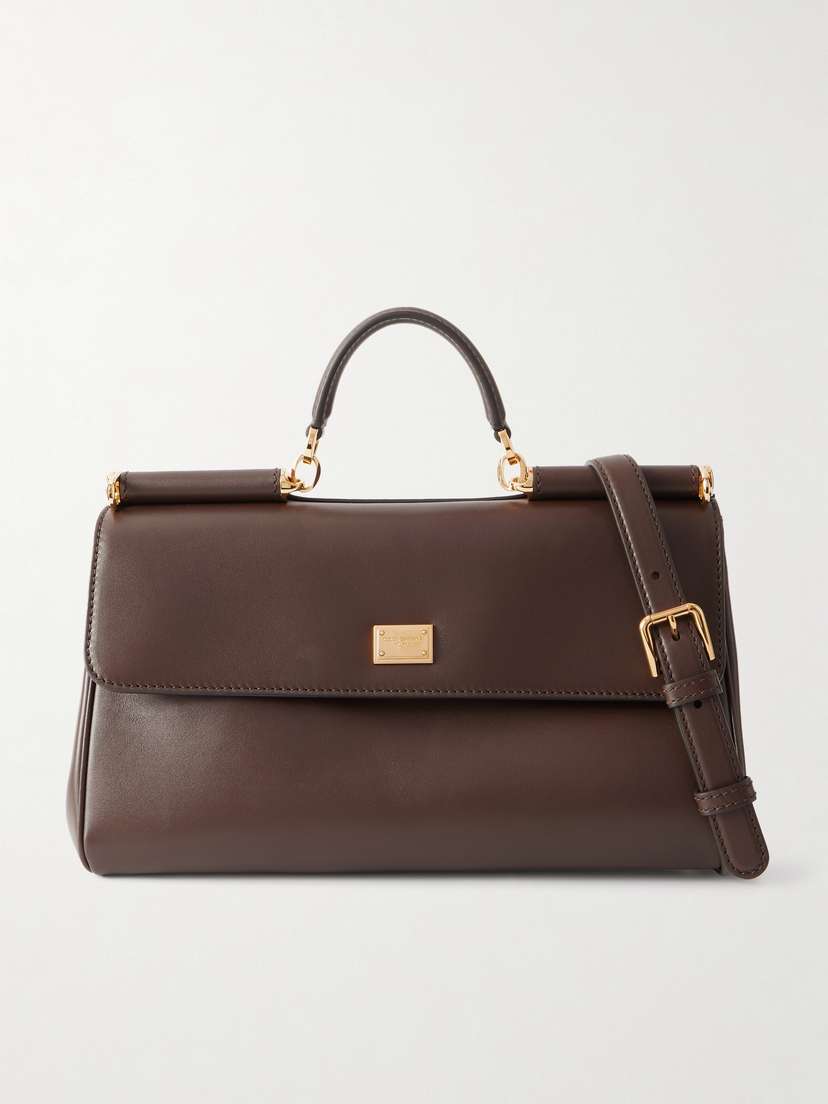 Dolce & Gabbana My Sicily Leather Shoulder Bag