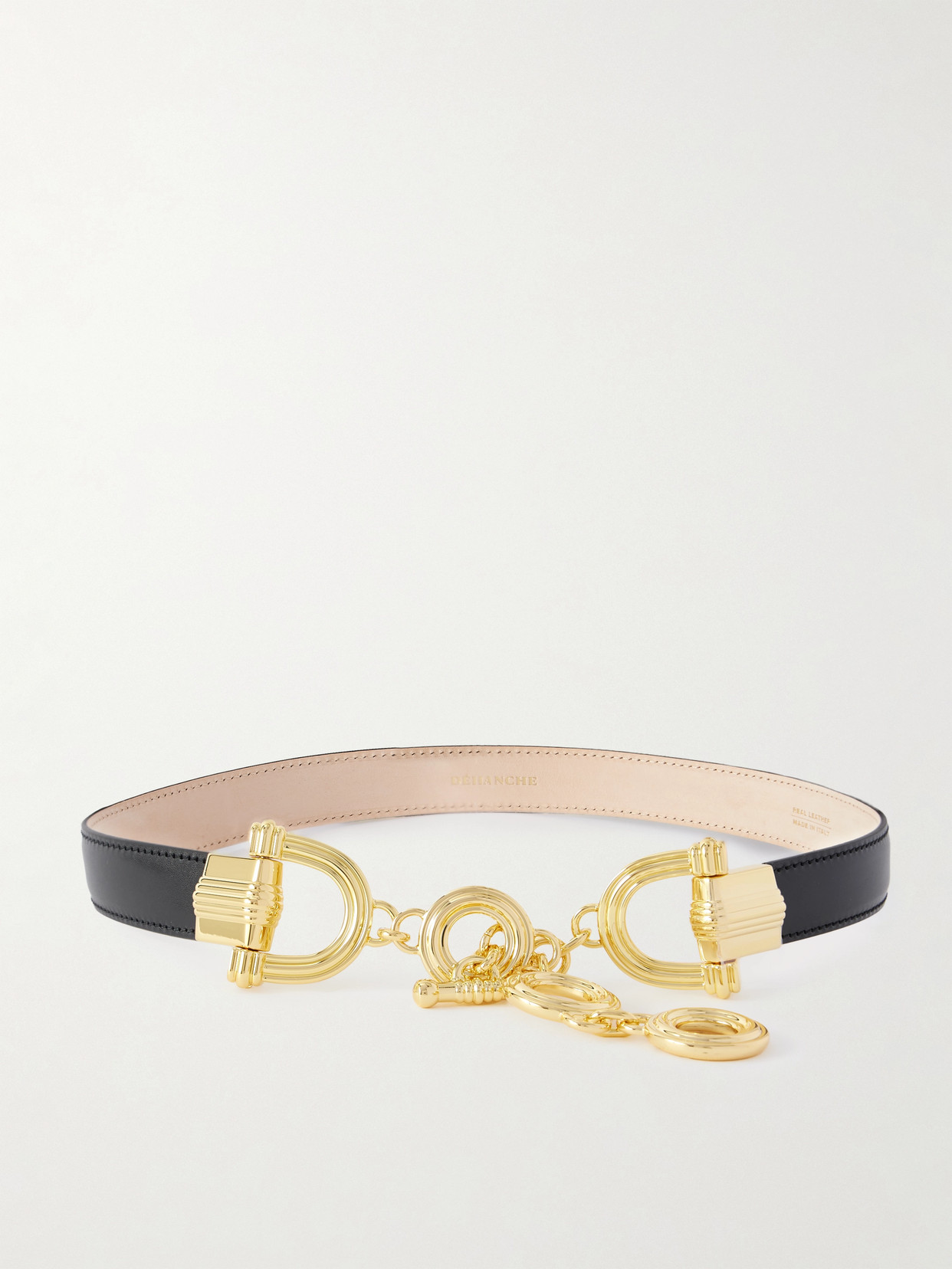 Dehanche Elysées Gold-plated And Leather Belt In Black
