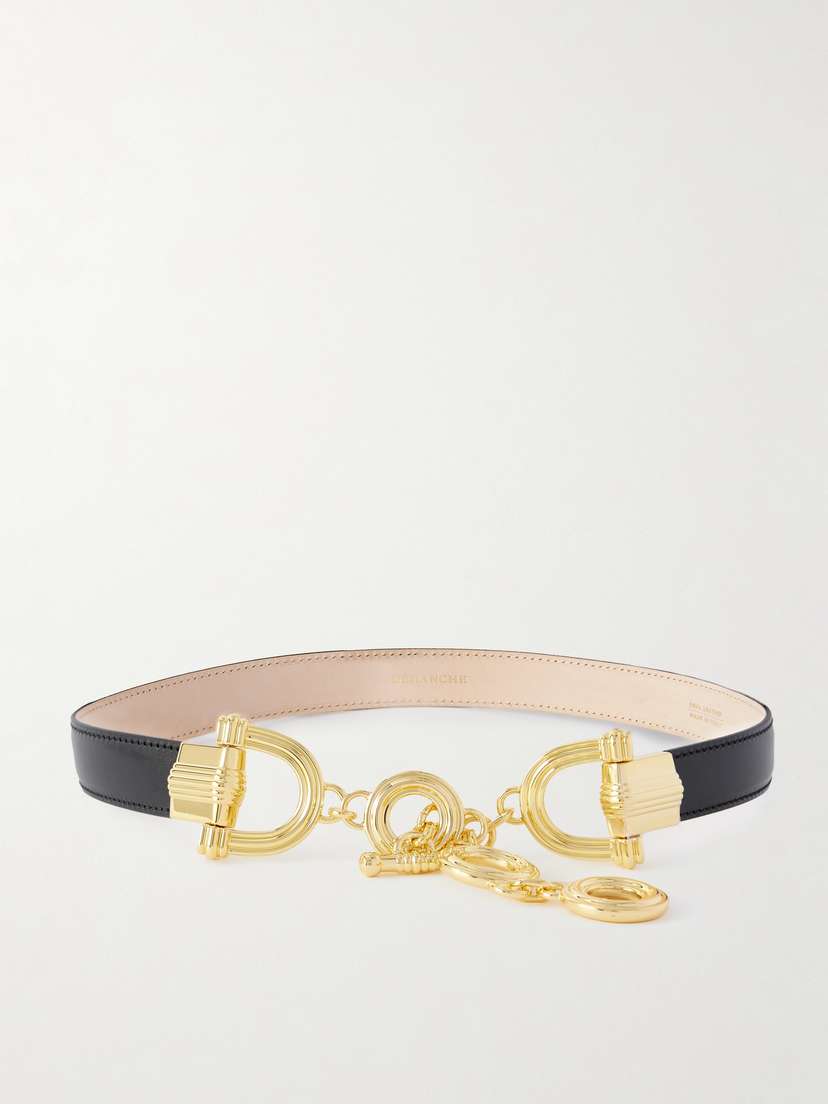 Déhanche Elysées Gold-plated And Leather Belt