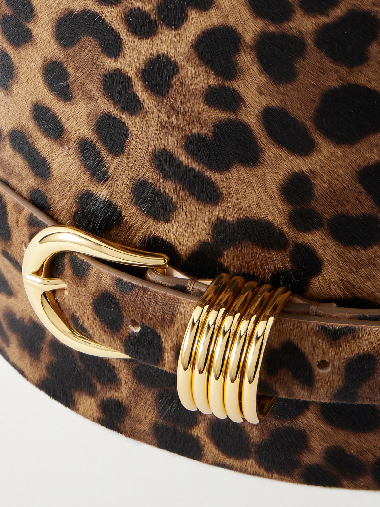 Dehanche Leopard-print Calf Hair Waist Belt In Multi