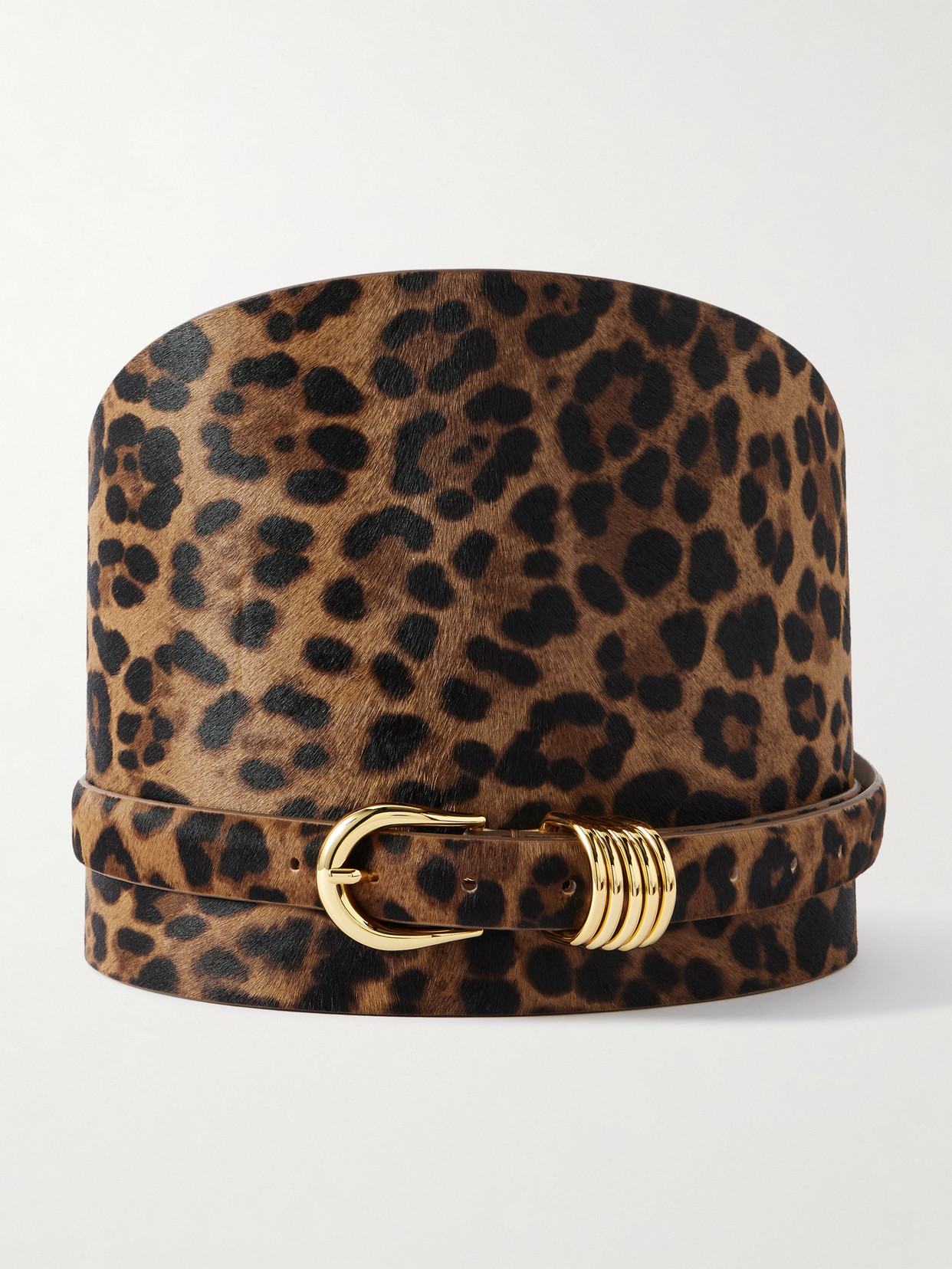 Dehanche Leopard-print Calf Hair Waist Belt In Multi