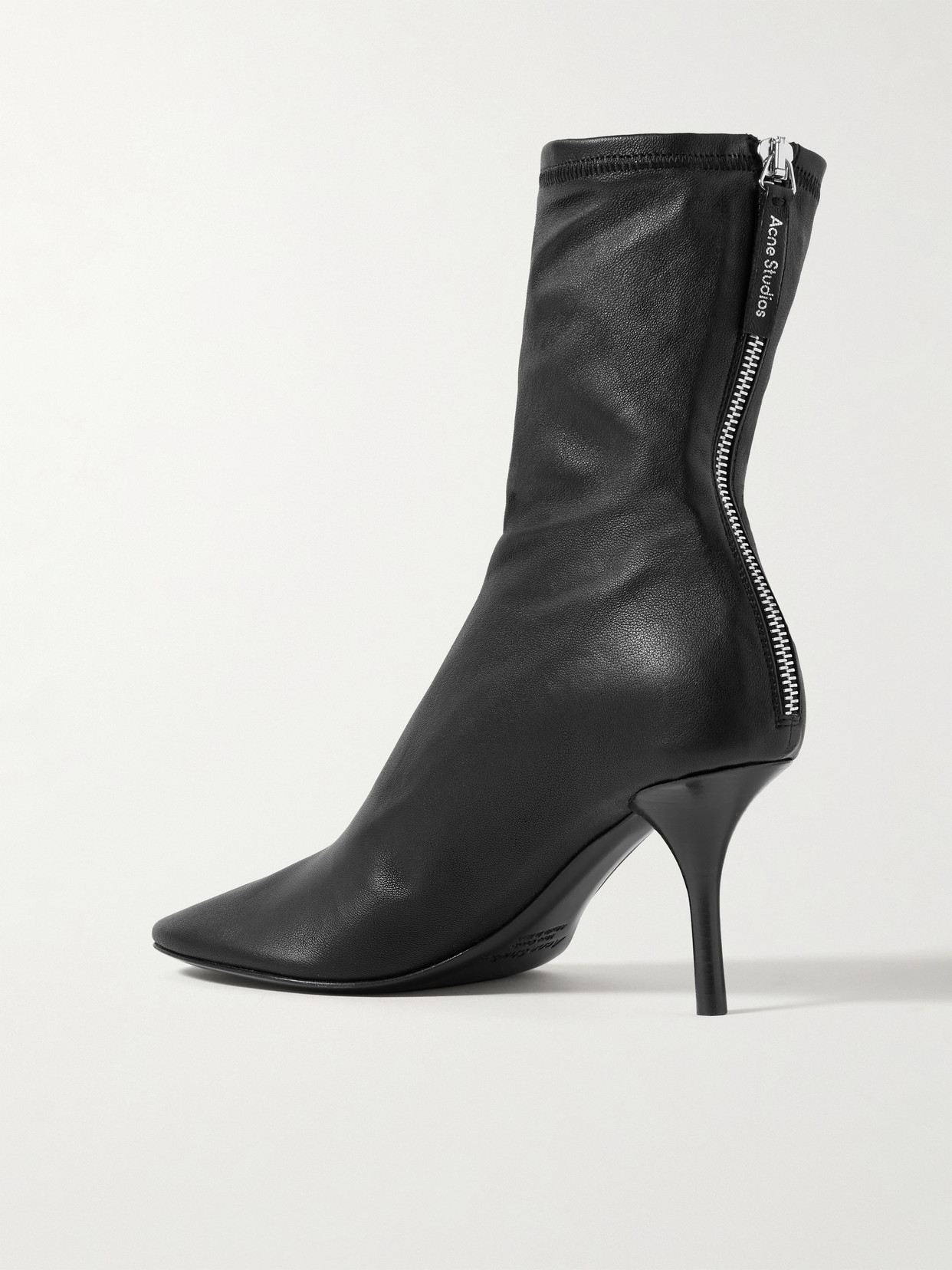 Acne Studios Leather Ankle Boots In Multi