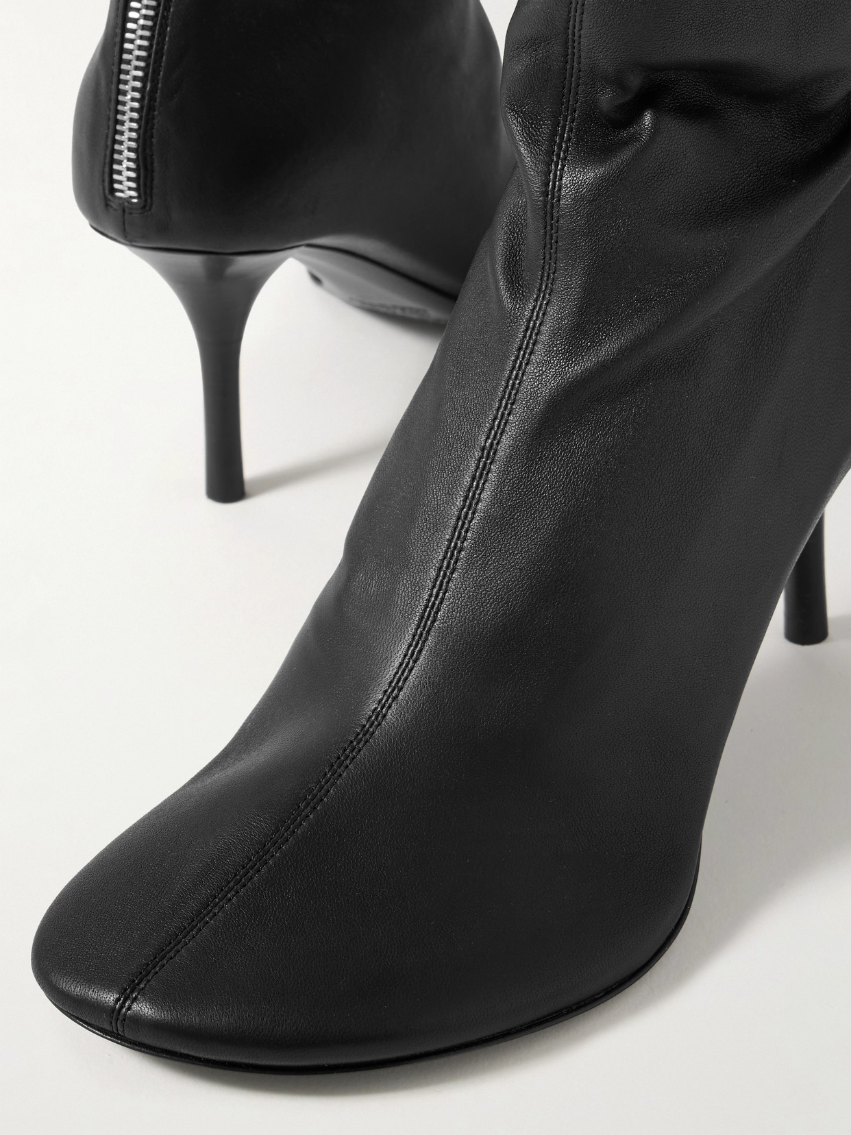 Acne Studios Leather Ankle Boots In Multi