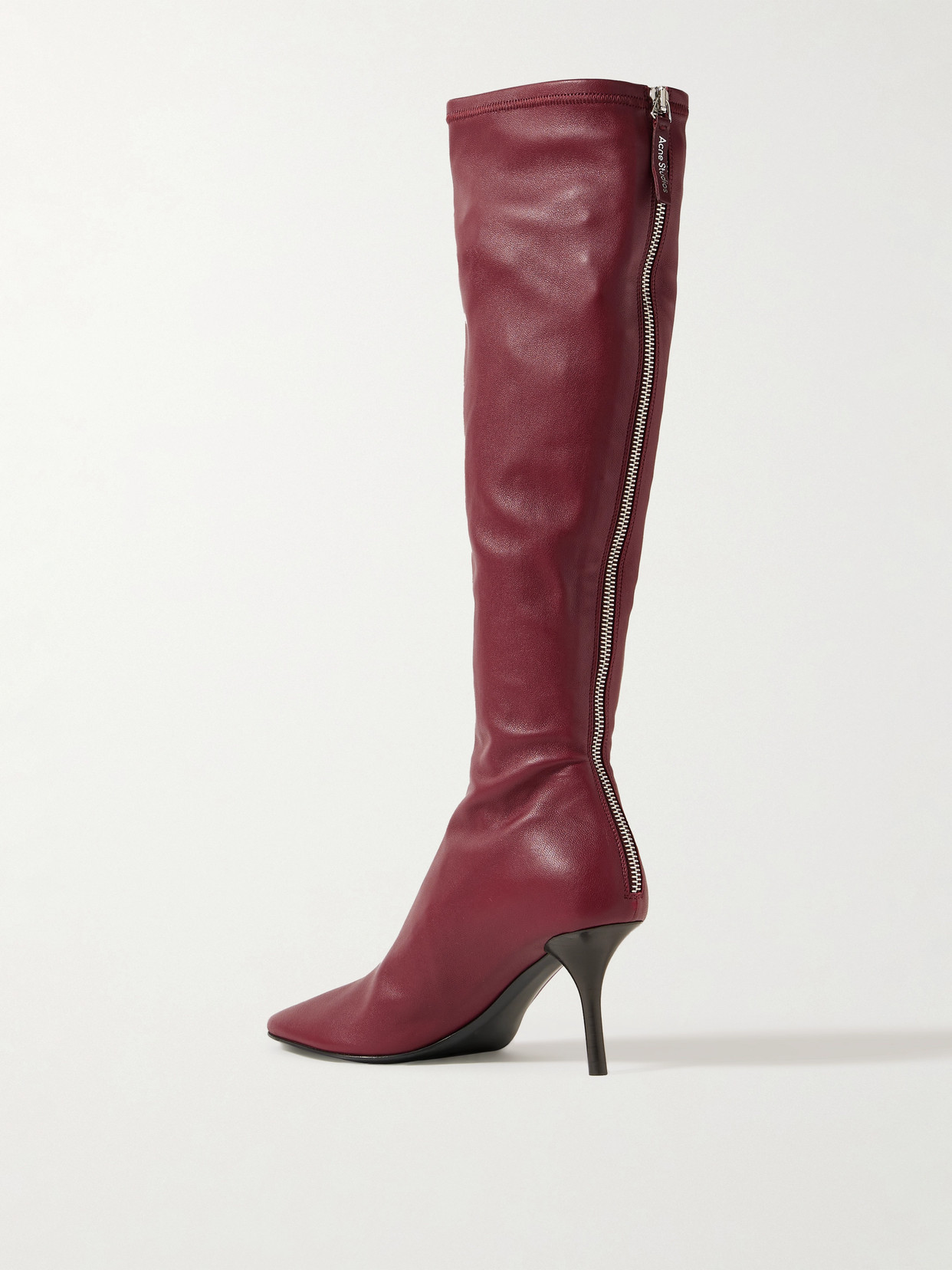 Acne Studios Leather Knee Boots In Black