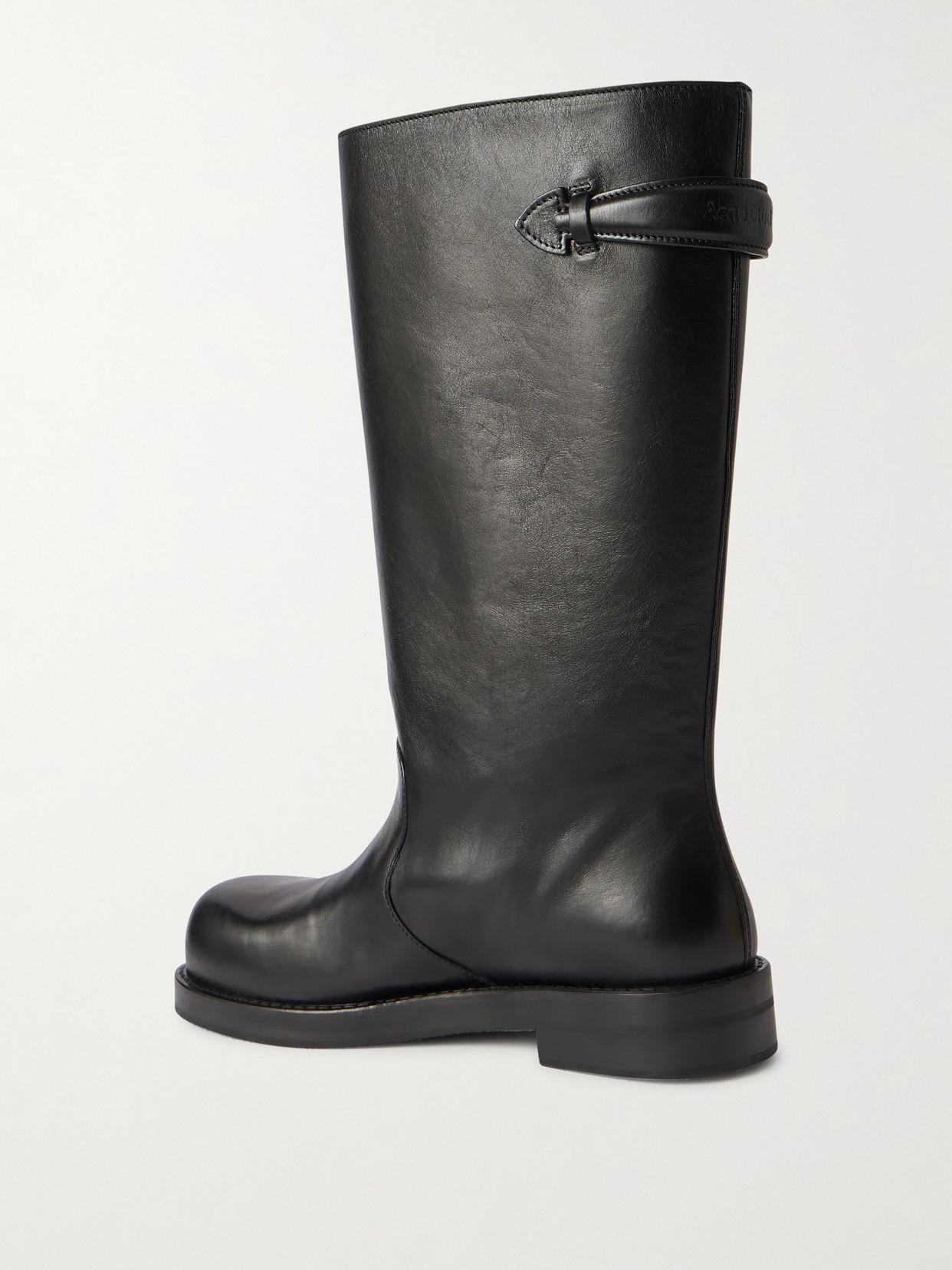 Acne Studios Knee Length Round Toe Beshay Boot In Black