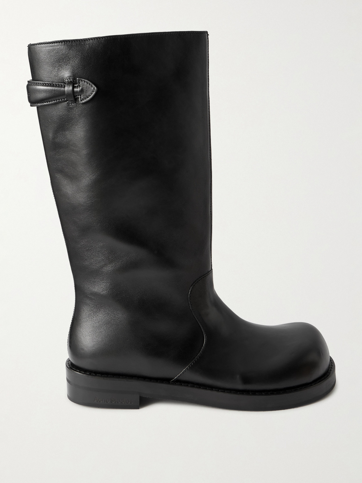 Acne Studios Knee Length Round Toe Beshay Boot In Black