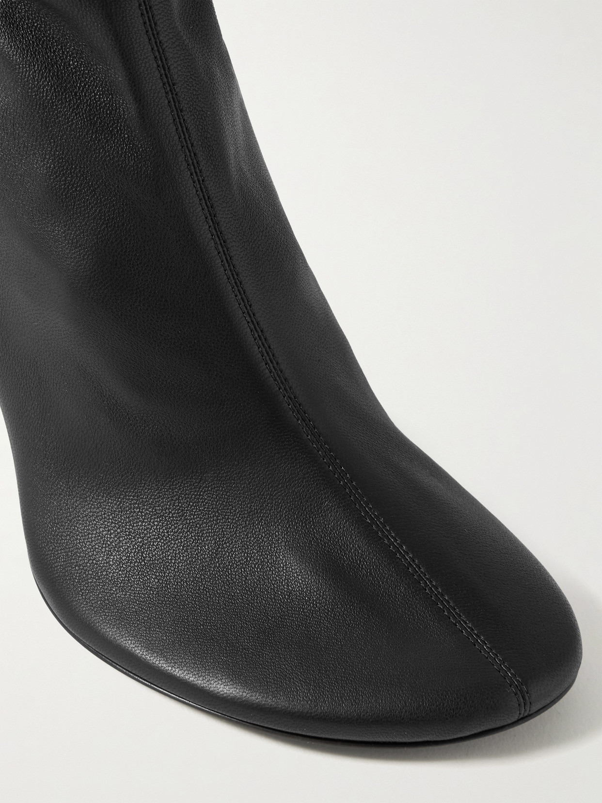 Acne Studios Leather Knee Boots In Animal Print
