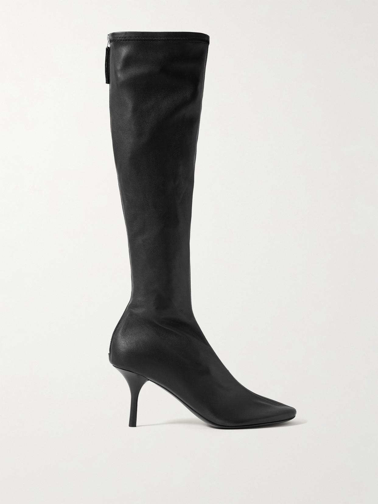 Acne Studios Leather Knee Boots In Animal Print