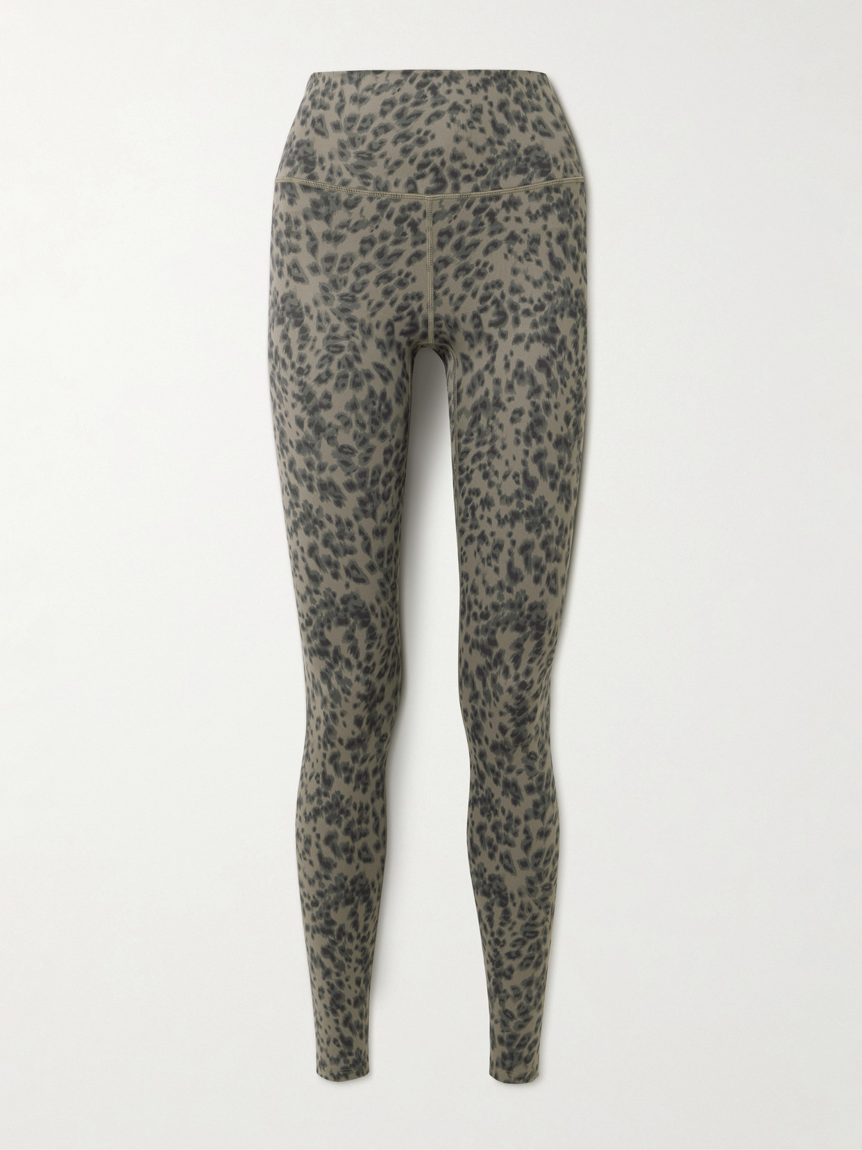 Varley Freesoft Cheetah-print High-rise Leggings In Gray