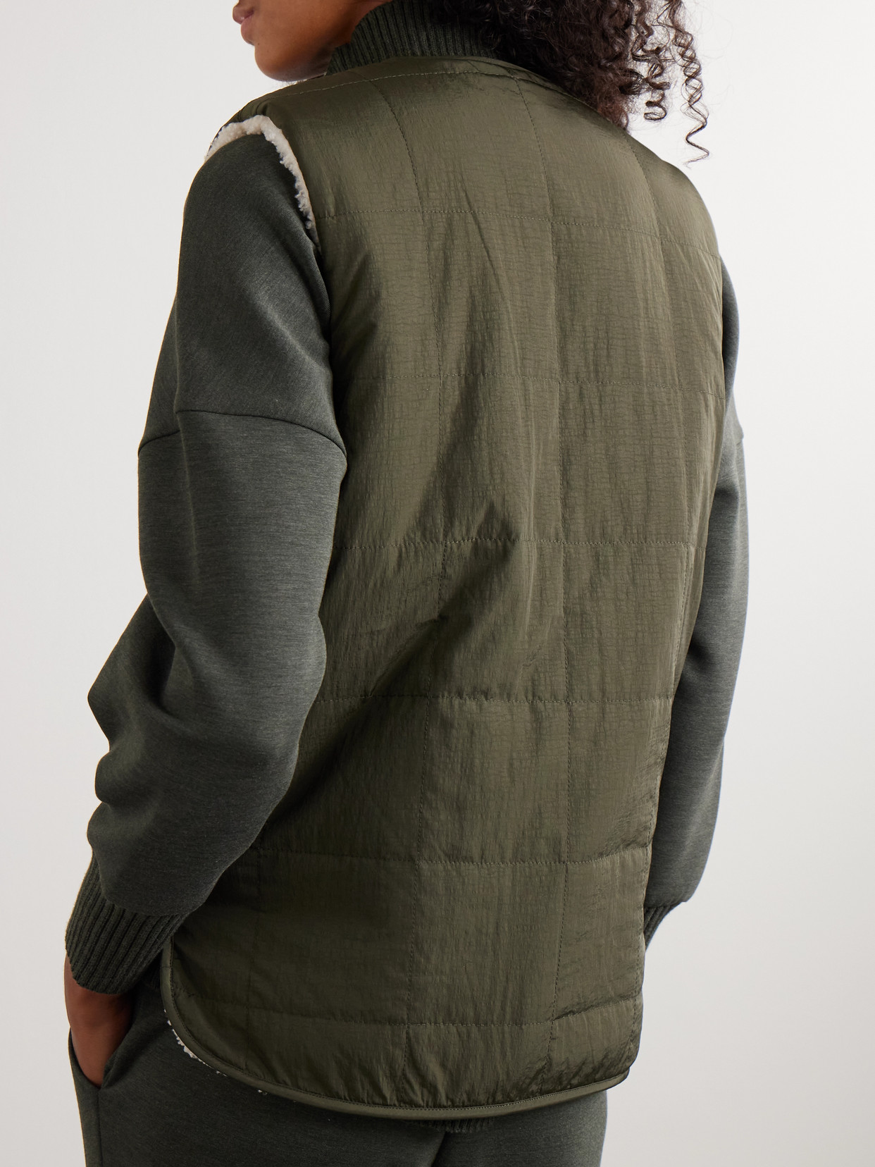 Audrea Reversible Fleece And Quilted Shell Vest