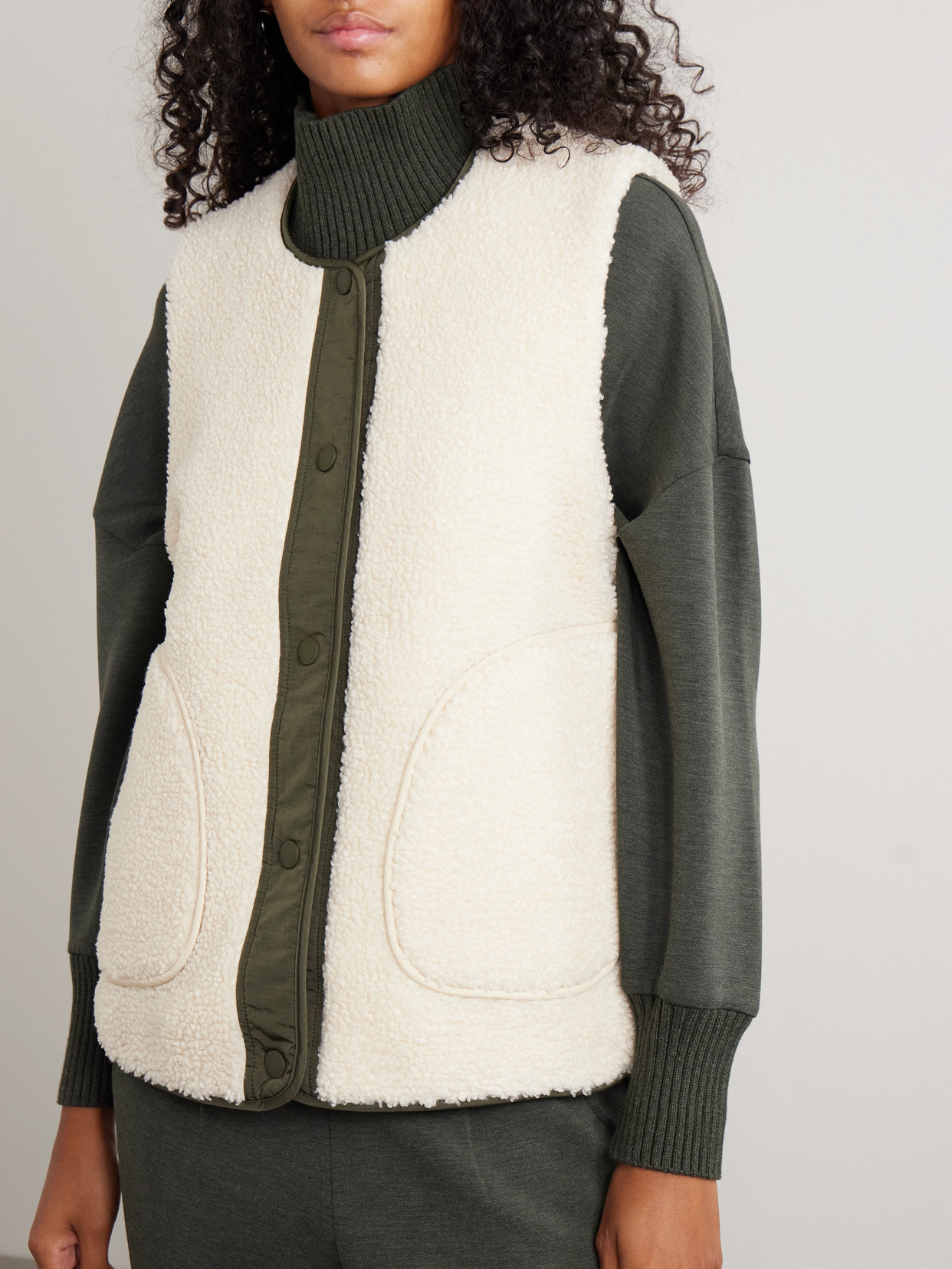Audrea Reversible Fleece And Quilted Shell Vest