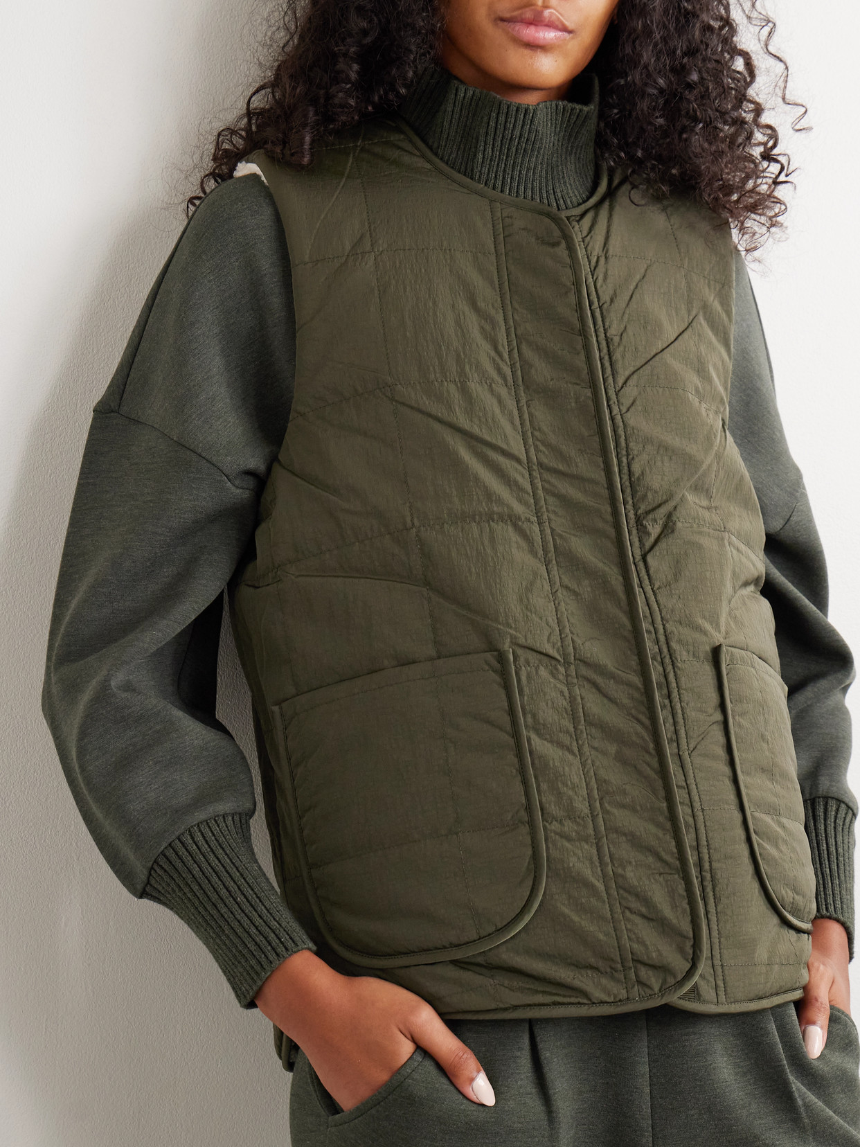 Audrea Reversible Fleece And Quilted Shell Vest