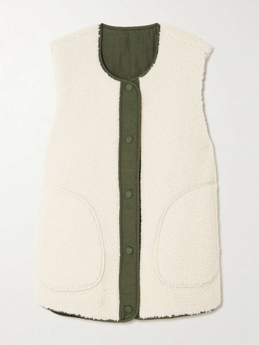 Varley Audrea Reversible Fleece And Quilted Shell Vest