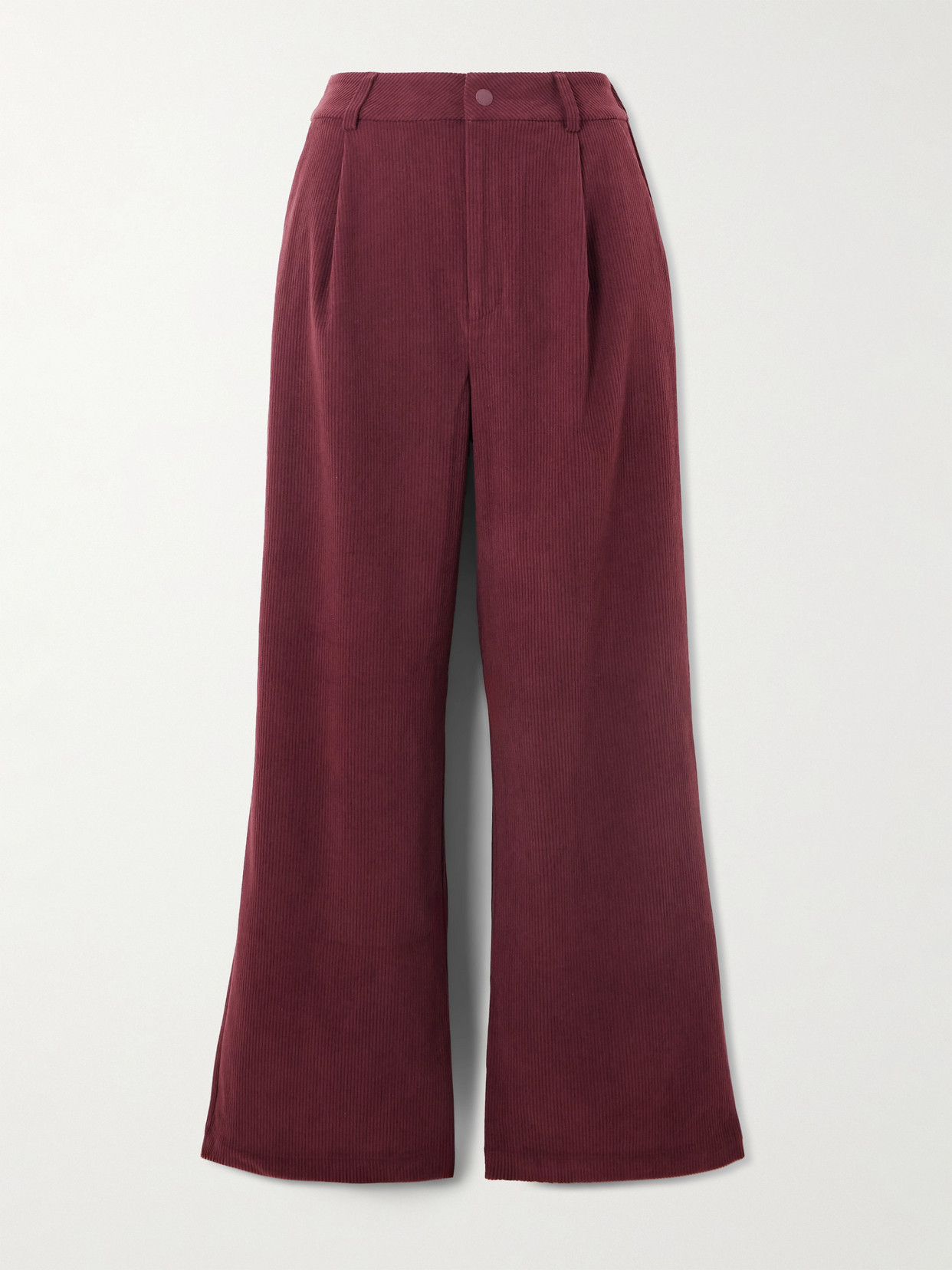Varley Floris Corduroy Wide-leg Pants In Brown