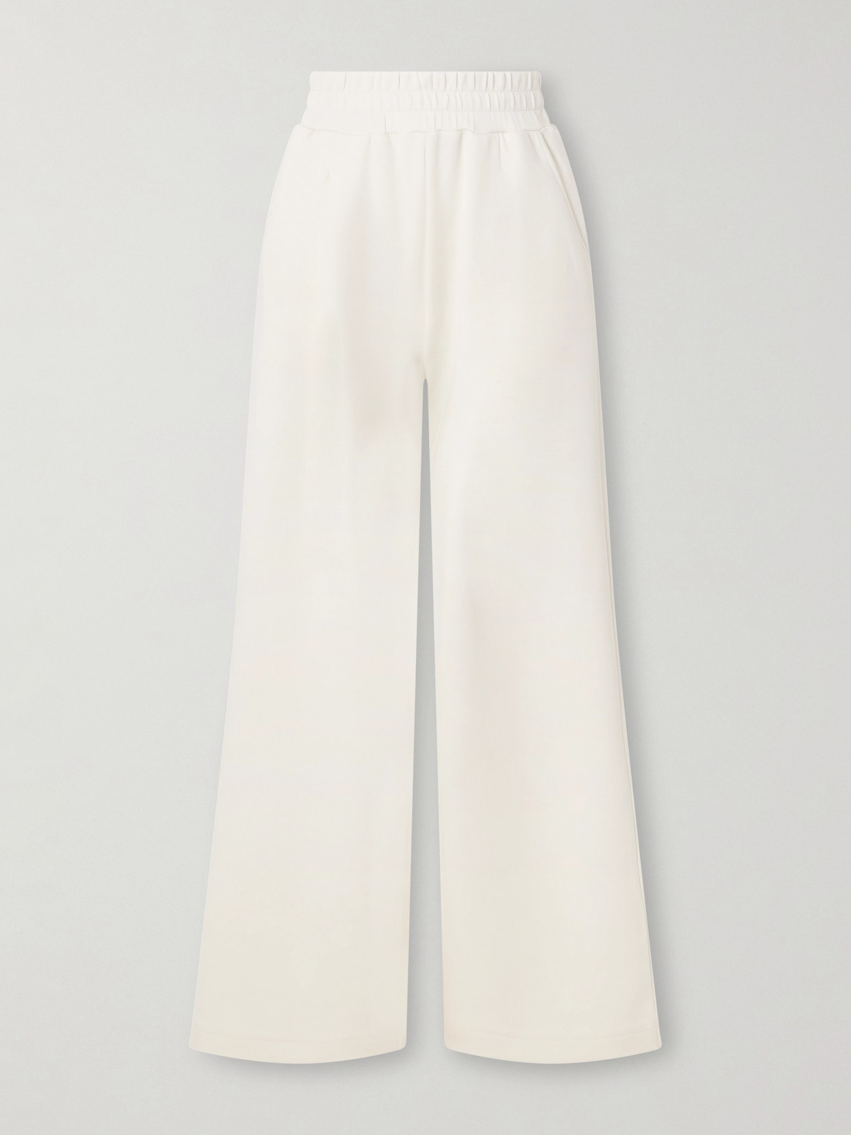 Varley The Extra Wide Leg Pleated Doublesoft® Wide-leg Pants In White