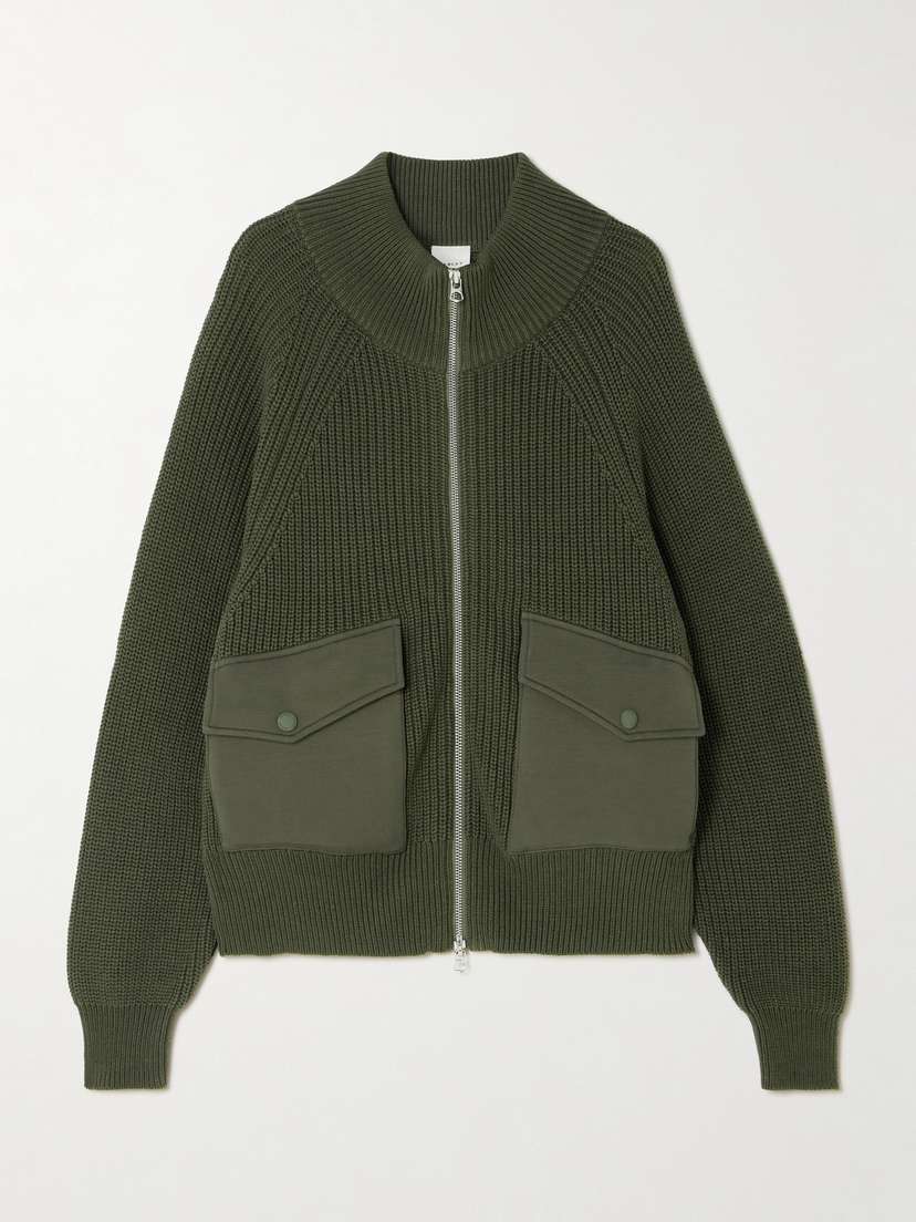 Varley Tessa Doublesoft®-trimmed Ribbed Cotton Cardigan