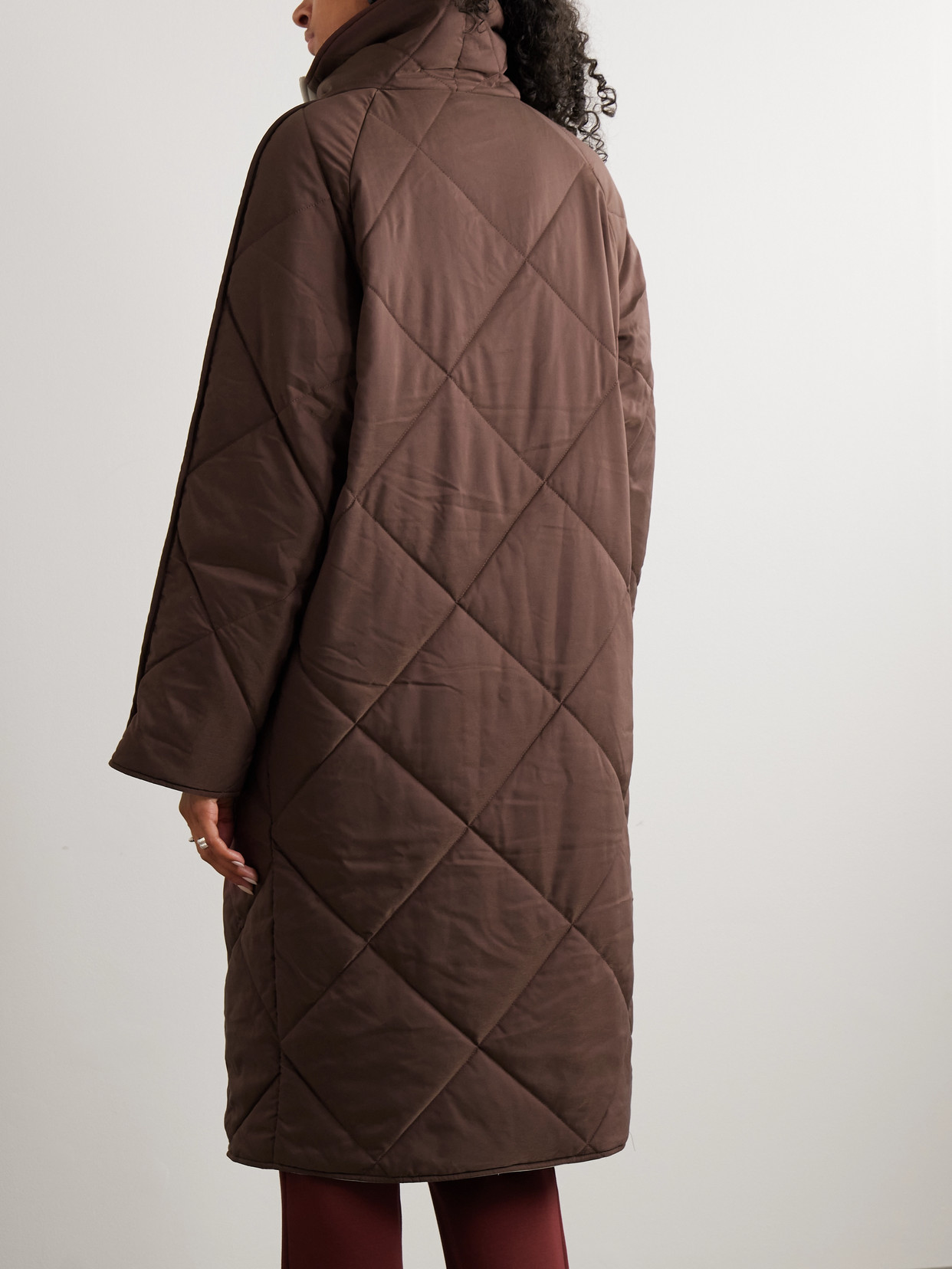 Annalise Reversible Quilted Lyocell-Blend Coat