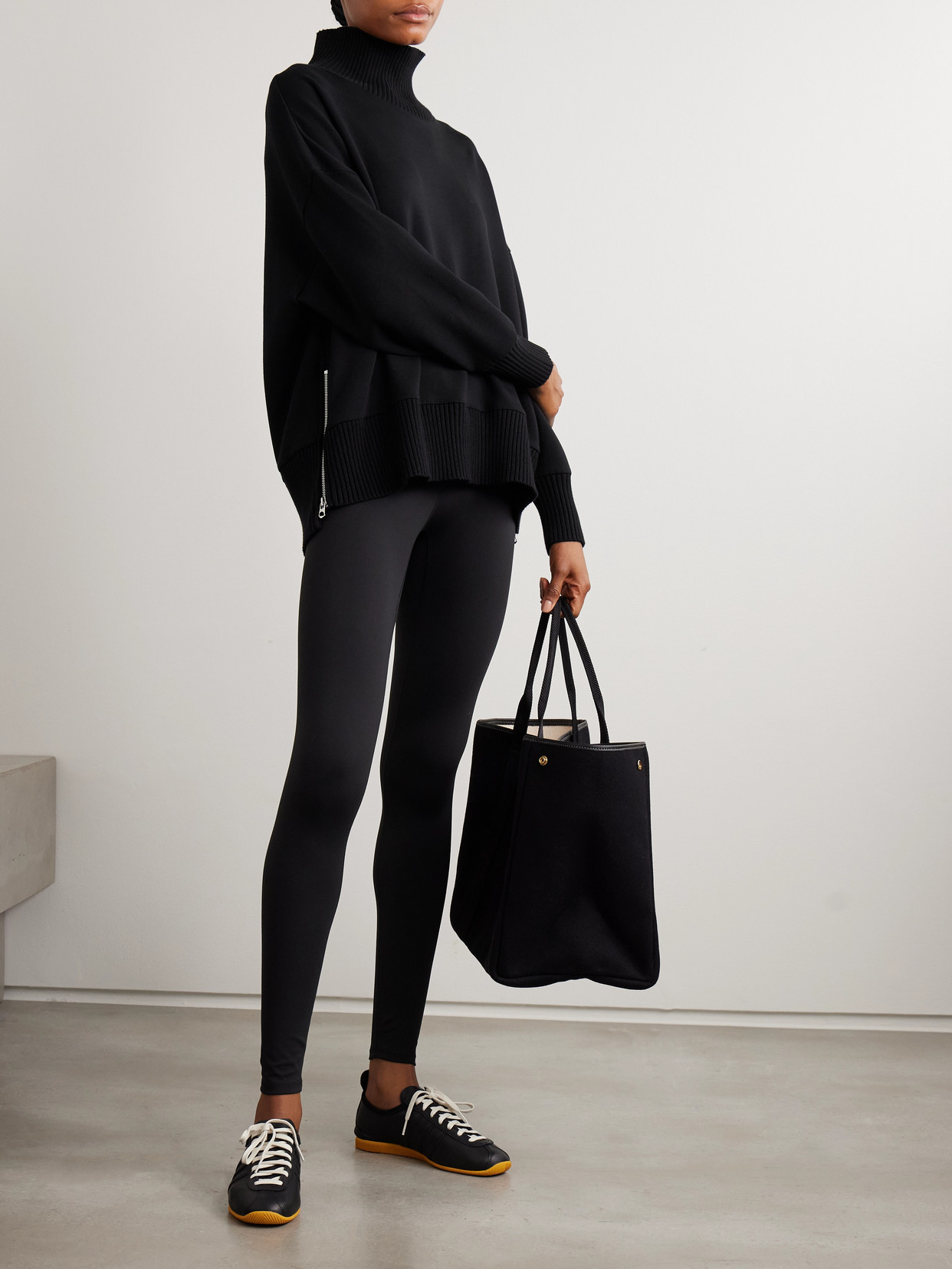 Barker Oversized Zip-Detailed Stretch-Jersey Turtleneck Sweatshirt